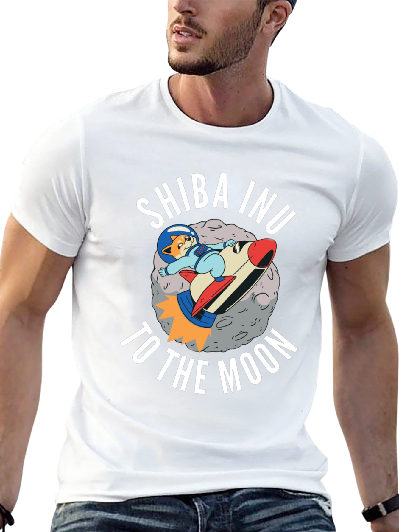 Camiseta Negra Shiba Inu To The Moon