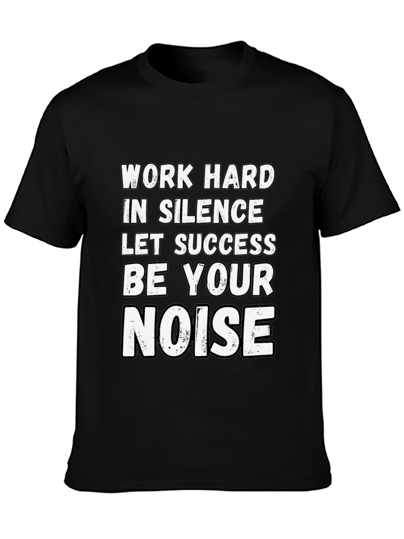 Camiseta Negra Motivacional: Éxito Silencioso