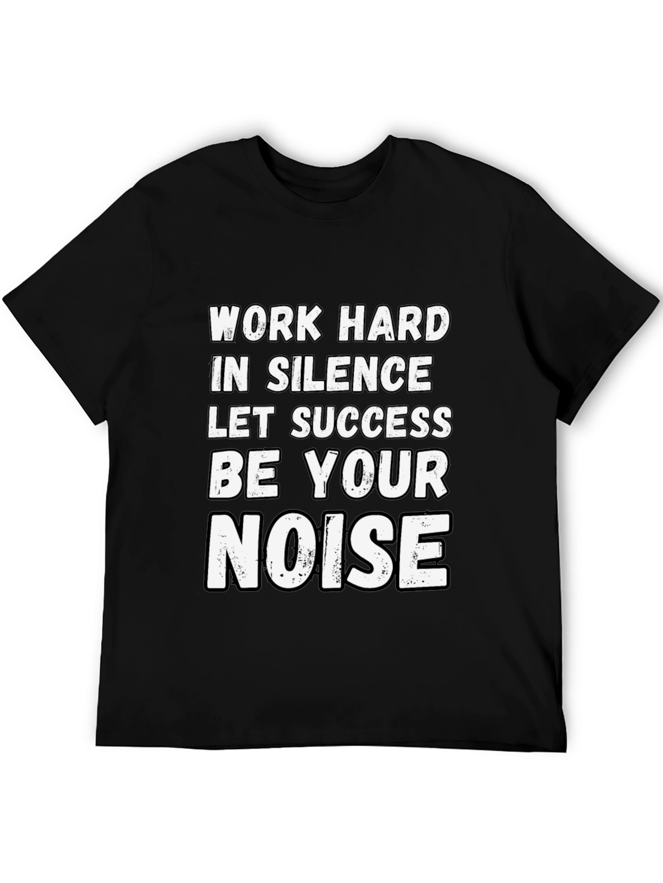 Camiseta Negra Motivacional: Éxito Silencioso