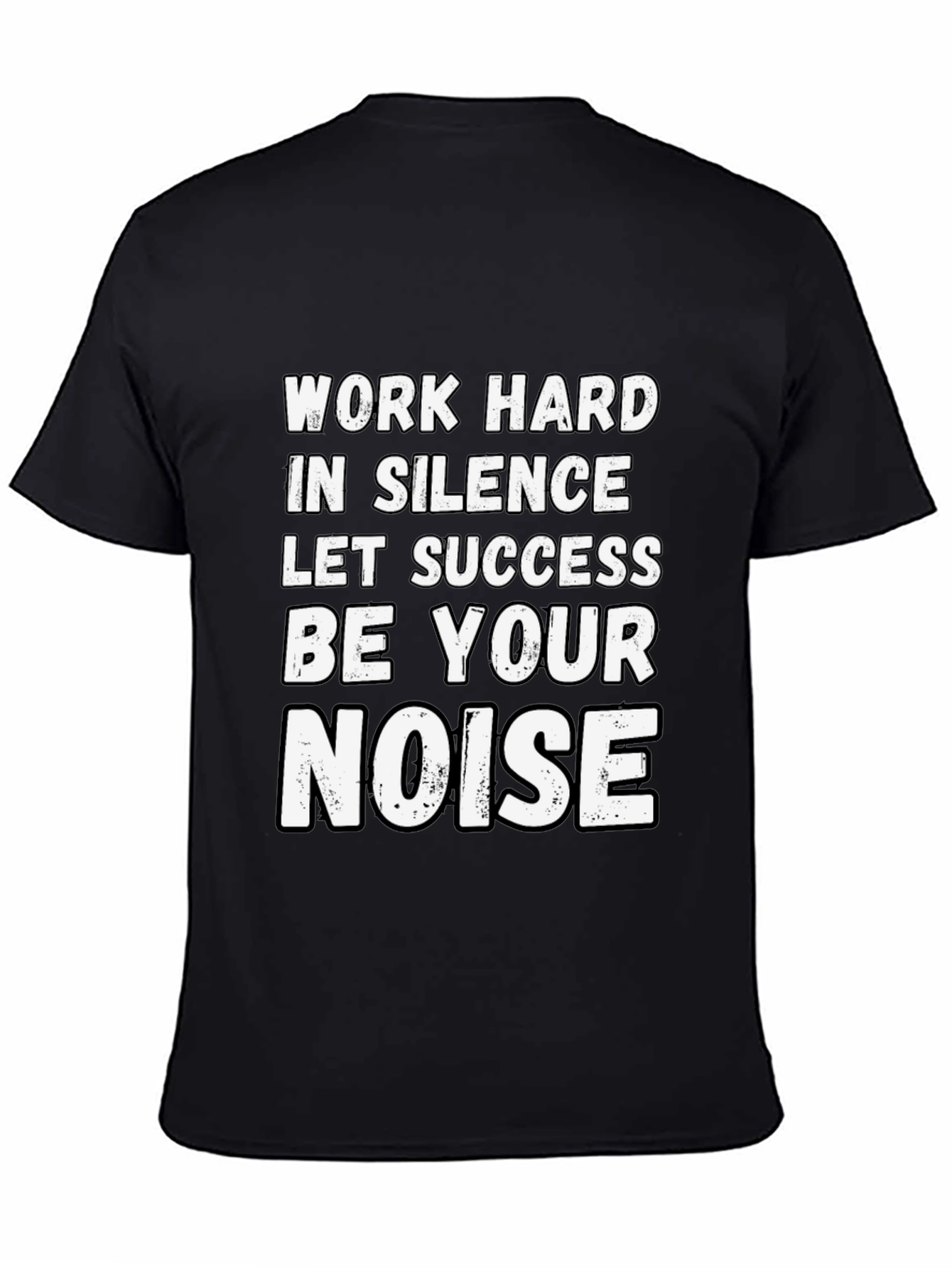 Camiseta Negra Motivacional: Éxito Silencioso