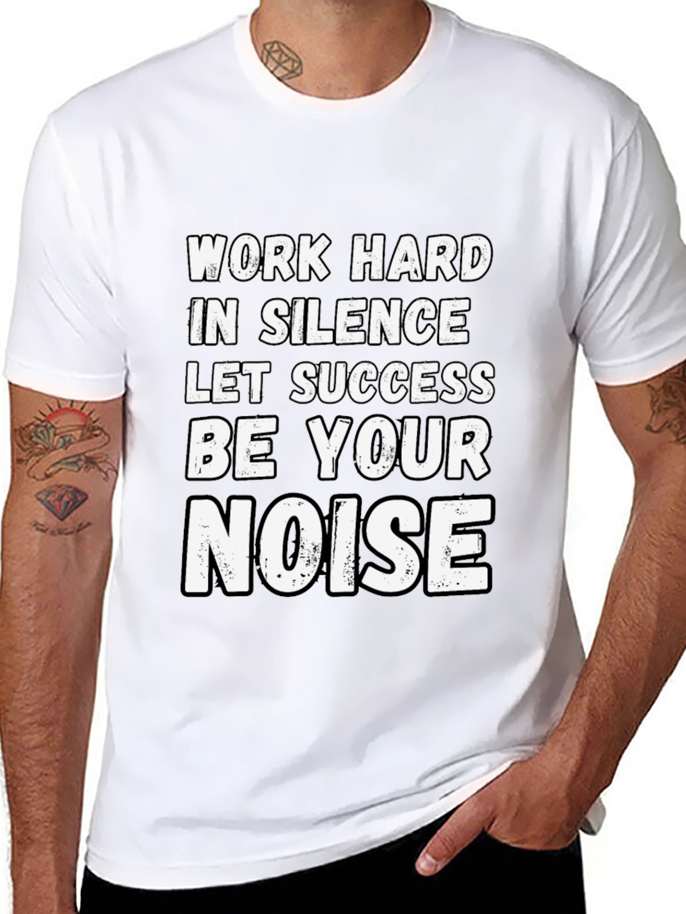 Camiseta Negra Motivacional: Éxito Silencioso