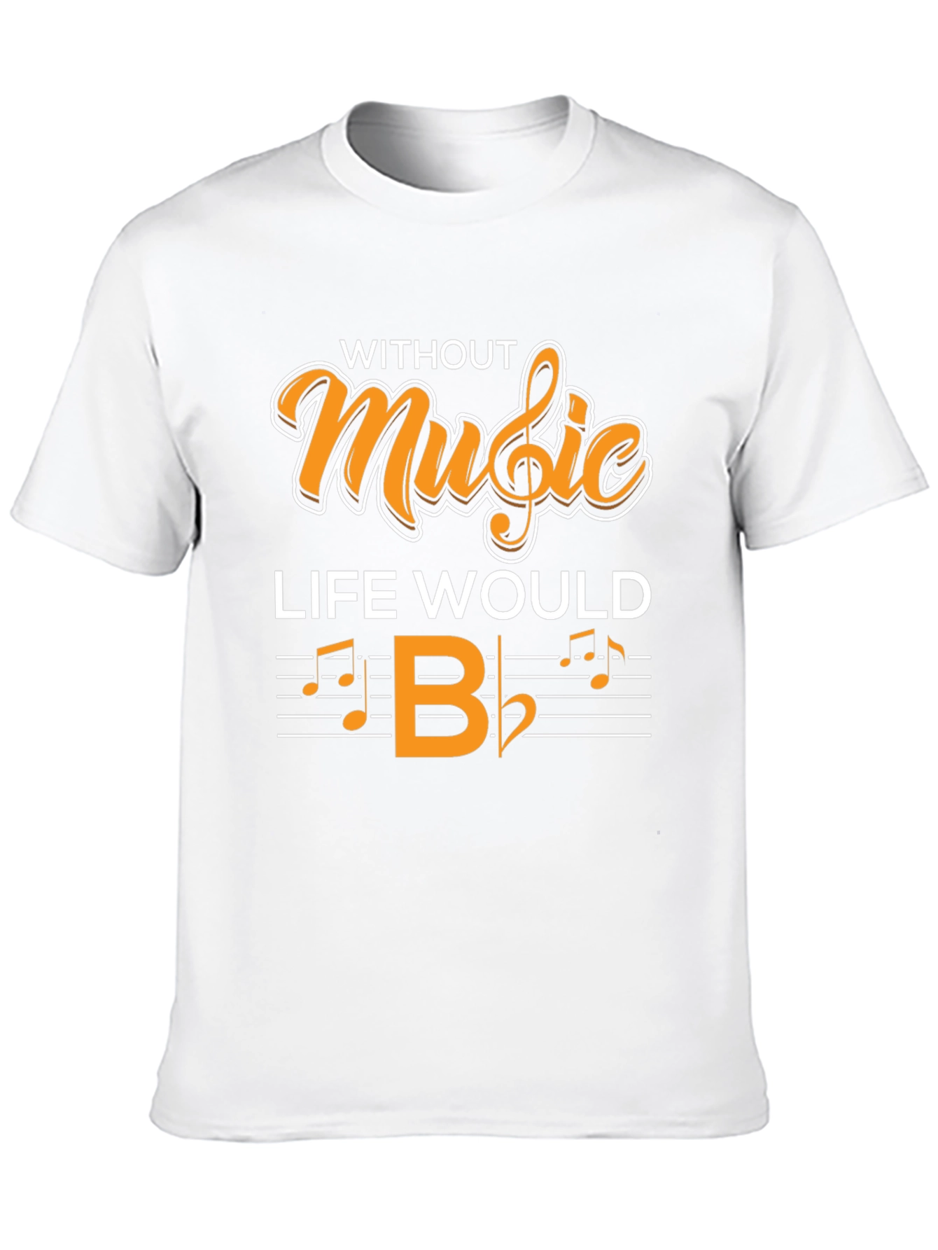 Camiseta Negra Without Music Life Would B♭
