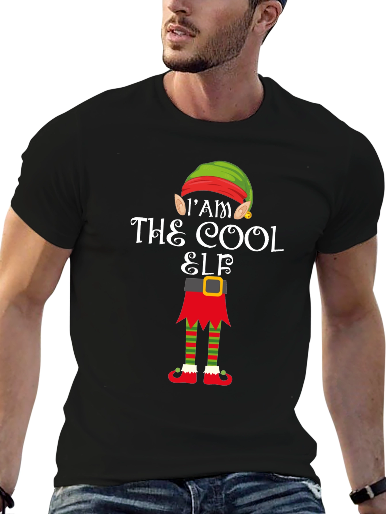 Camiseta Navideña The Cool Elf para Hombre