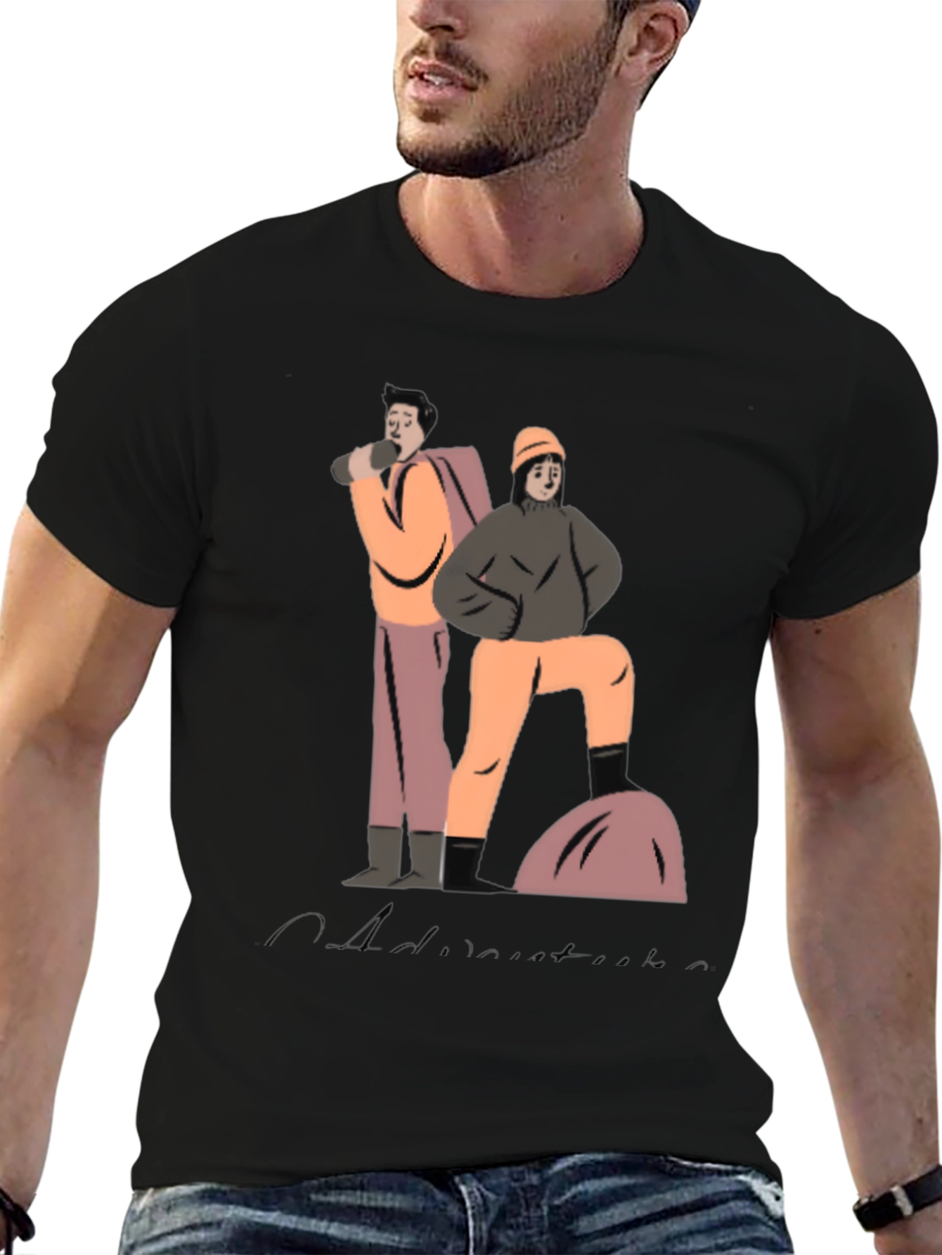 Camiseta Negra Aventura: Estilo y Comodidad