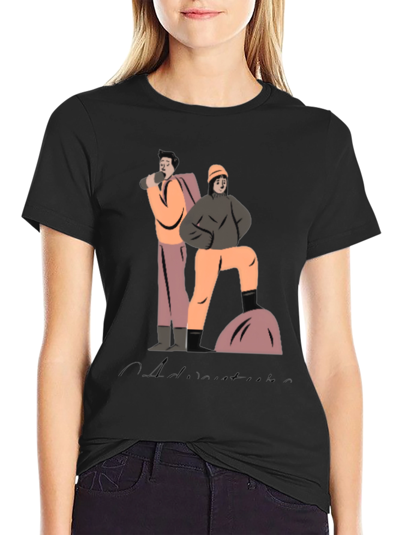 Camiseta Negra Aventura: Estilo y Comodidad