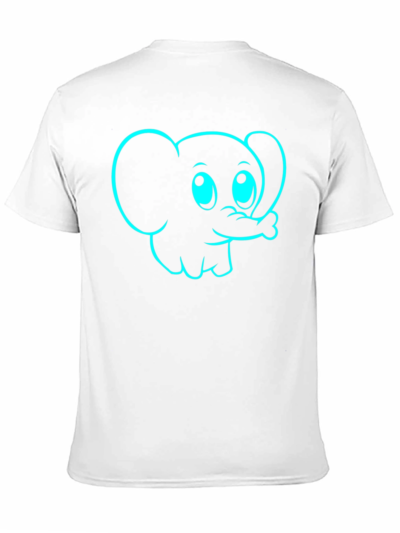 Camiseta Negra con Diseño de Elefante Divertido