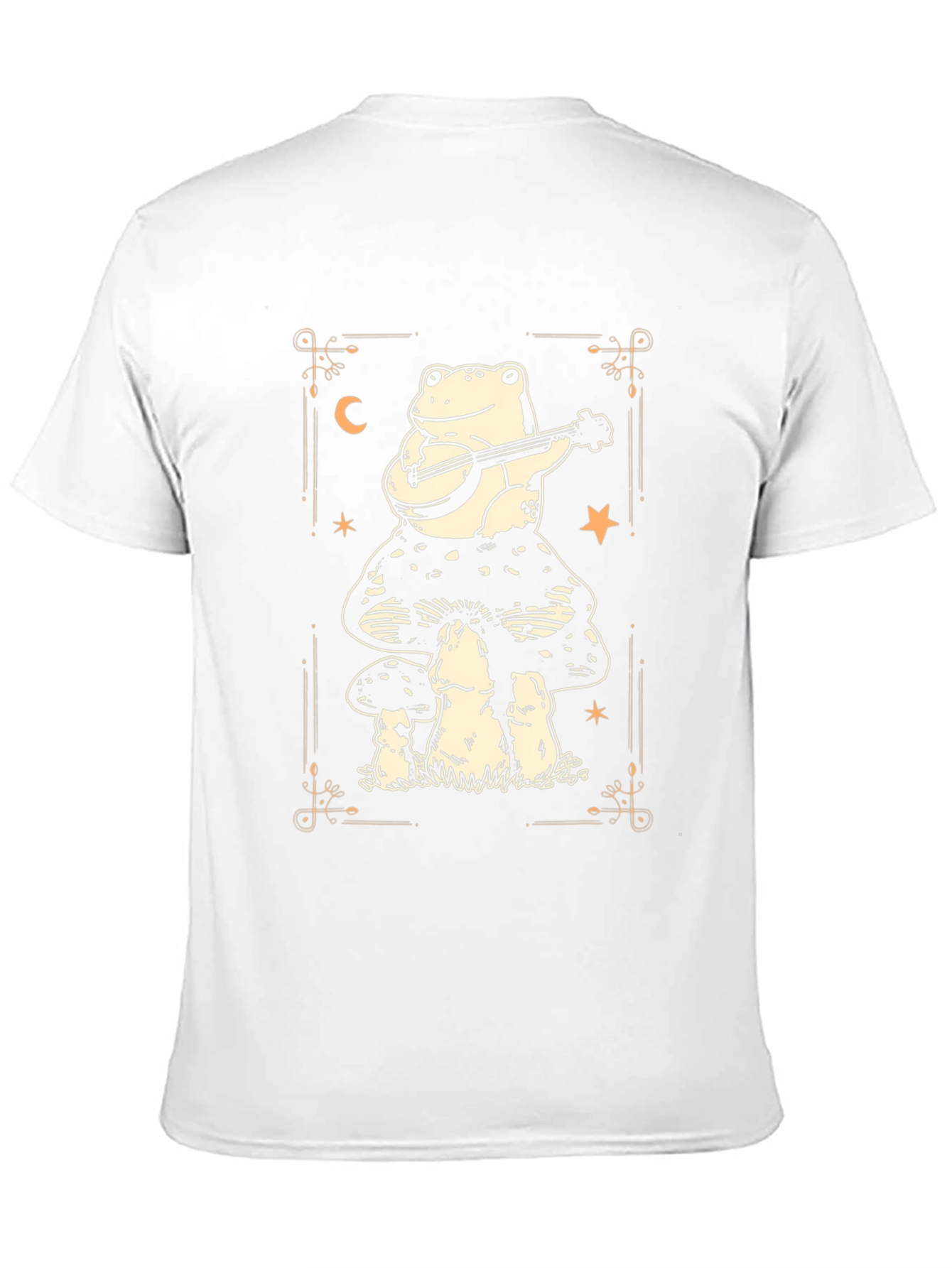 Camiseta Negra con Rana Músico en Setas