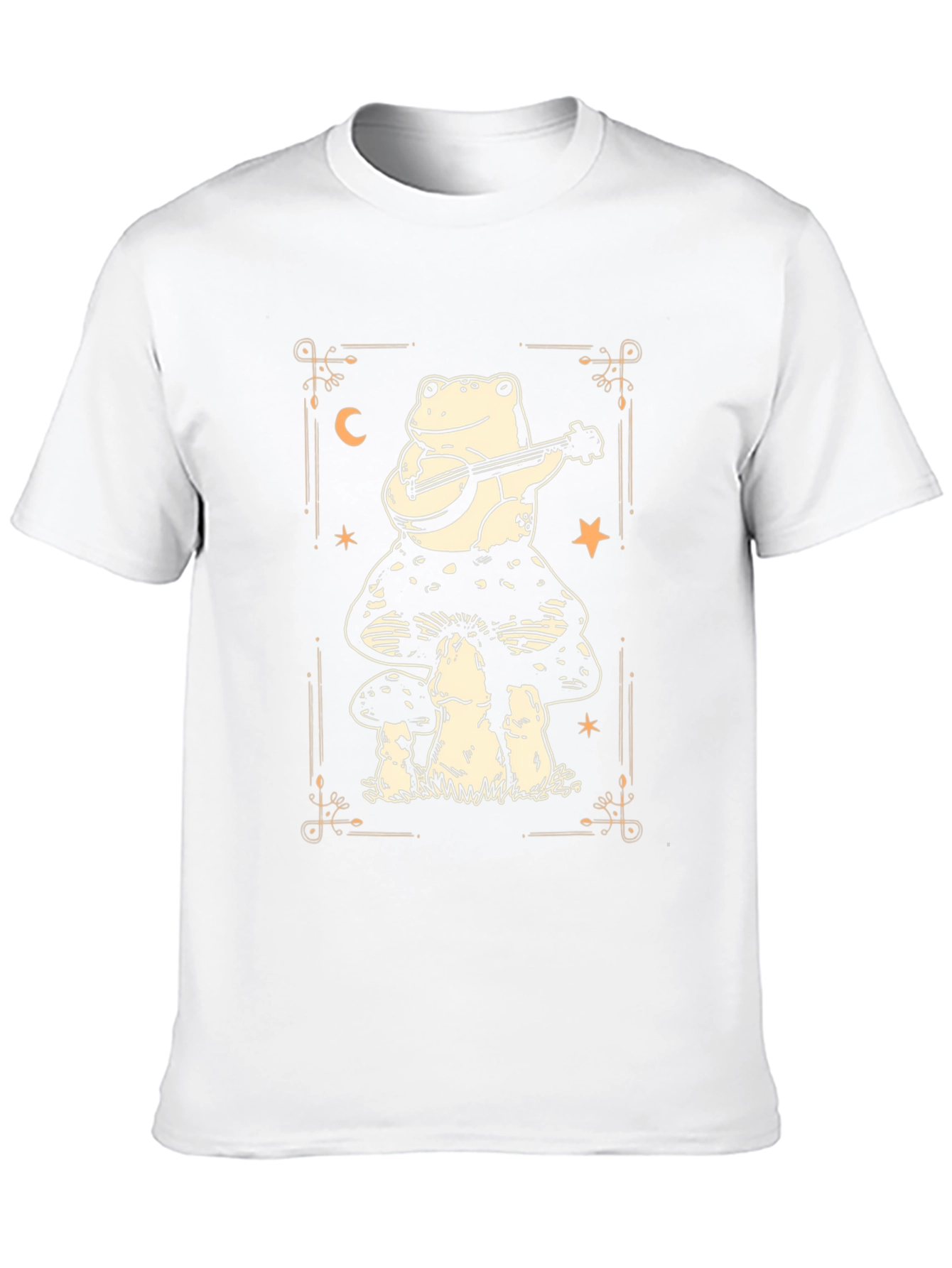 Camiseta Negra con Rana Músico en Setas