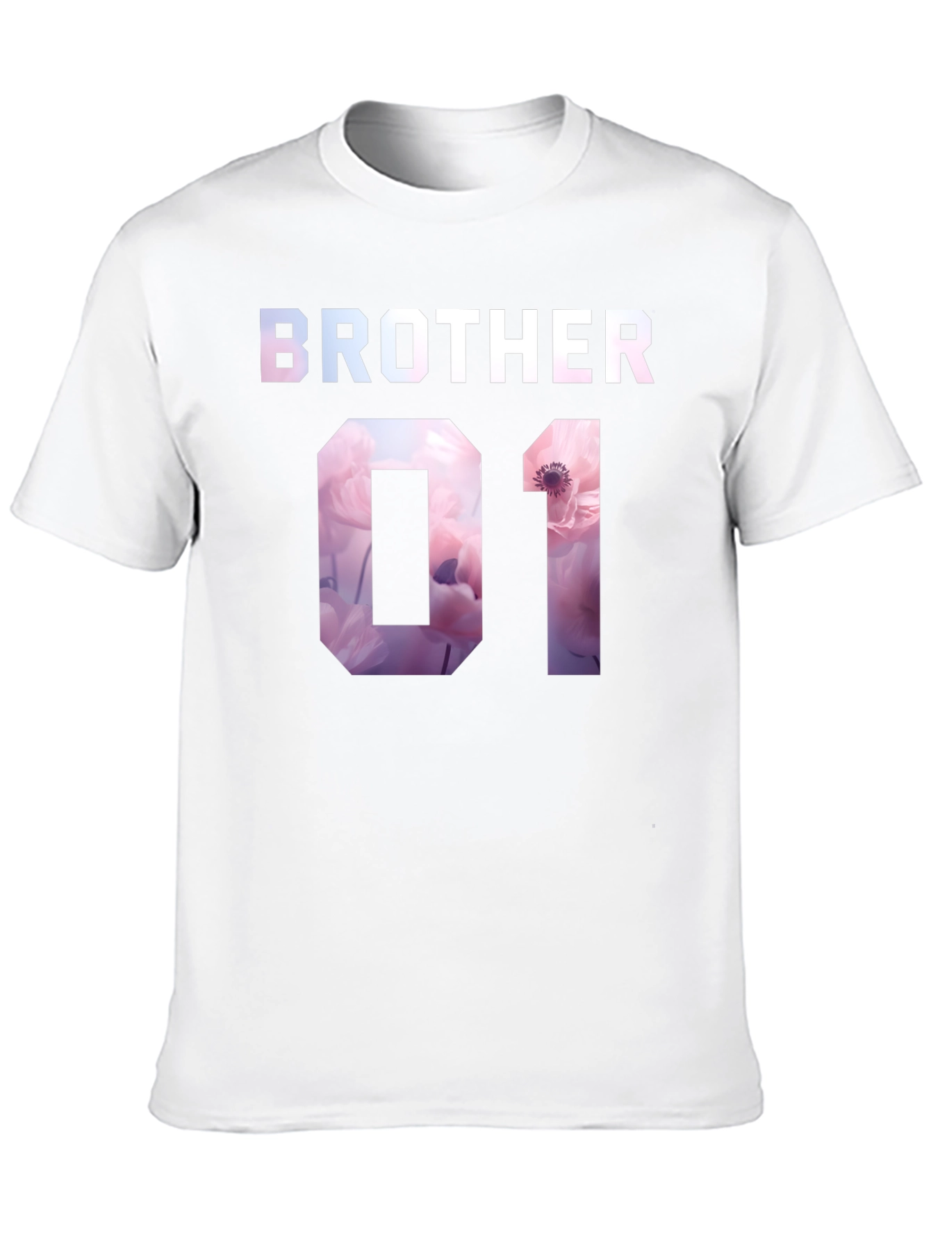 Camiseta Negra Hermano 01 Estampado Floral