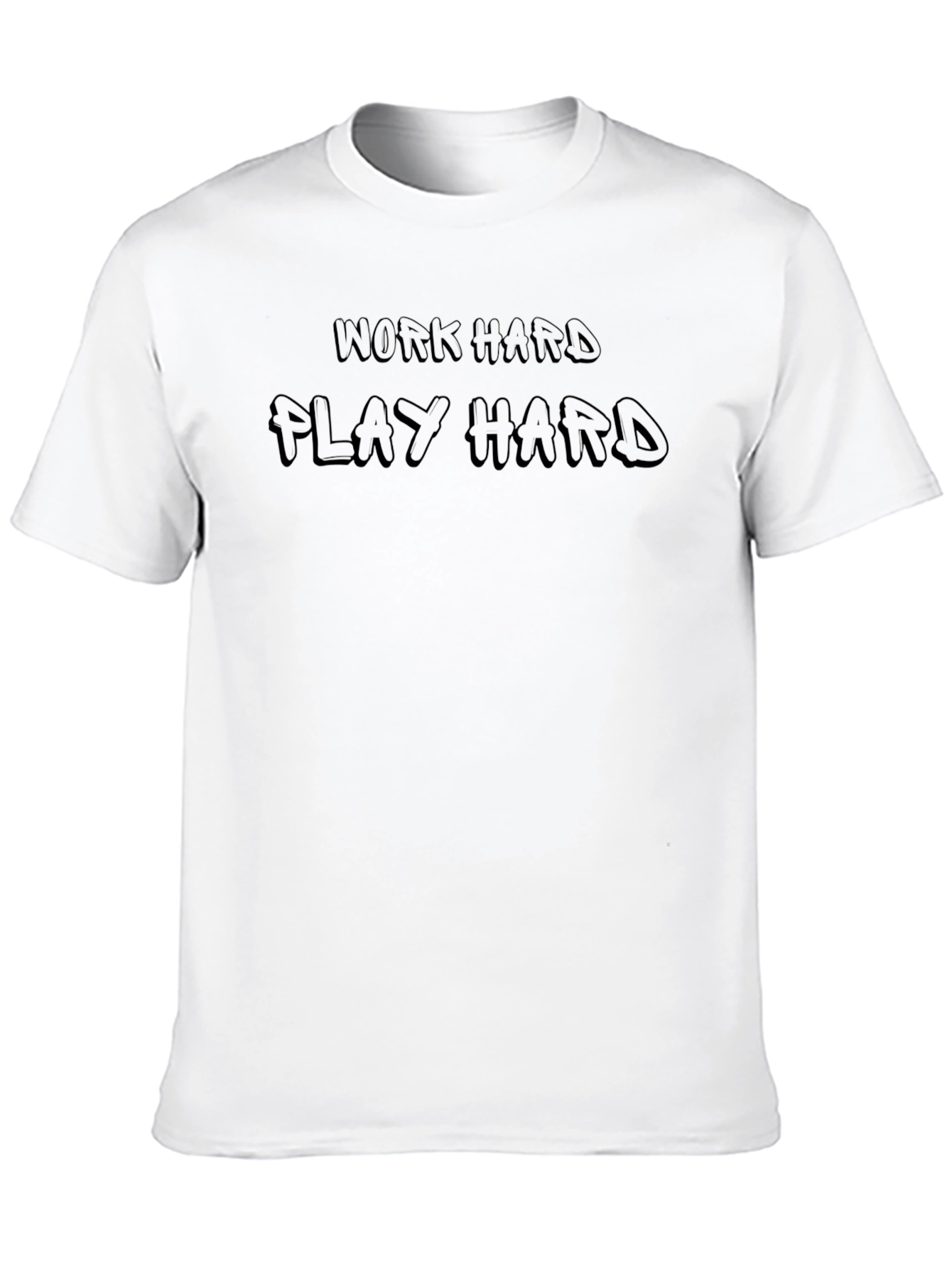 Camiseta Negra Trabaja Duro Juega Duro