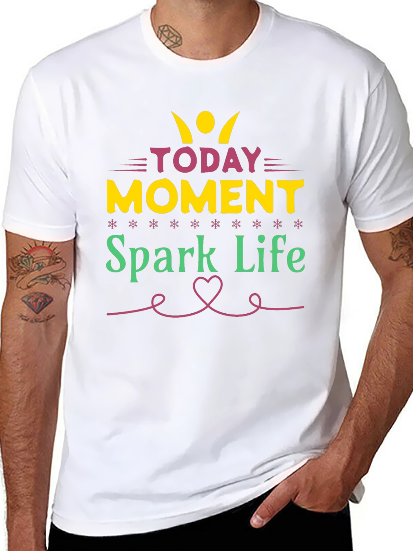 Camiseta Negra con Diseño Motivacional Spark Life