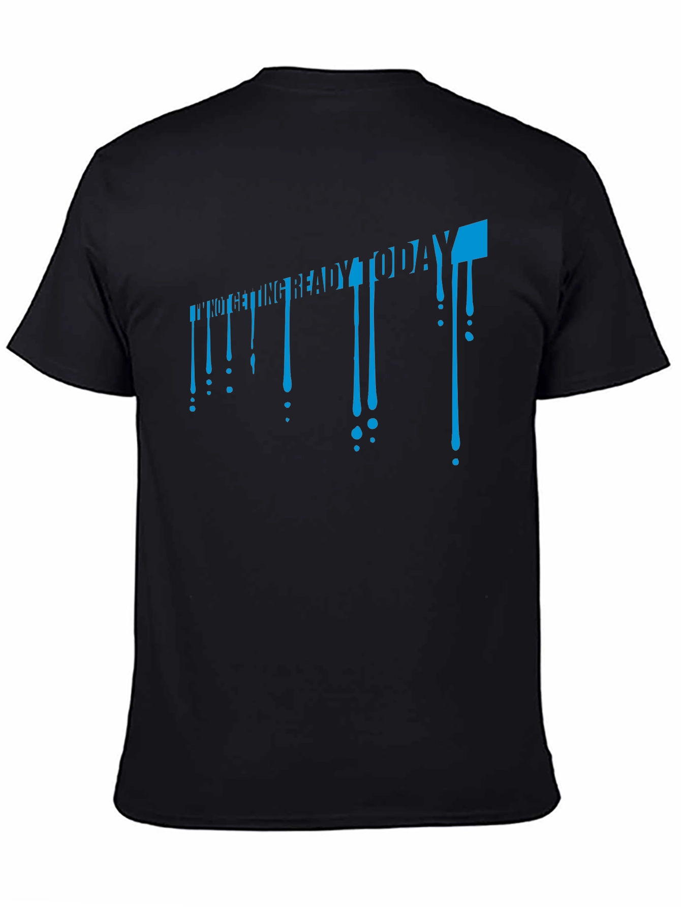Camiseta Negra con Diseño Hoy No Me Preparo
