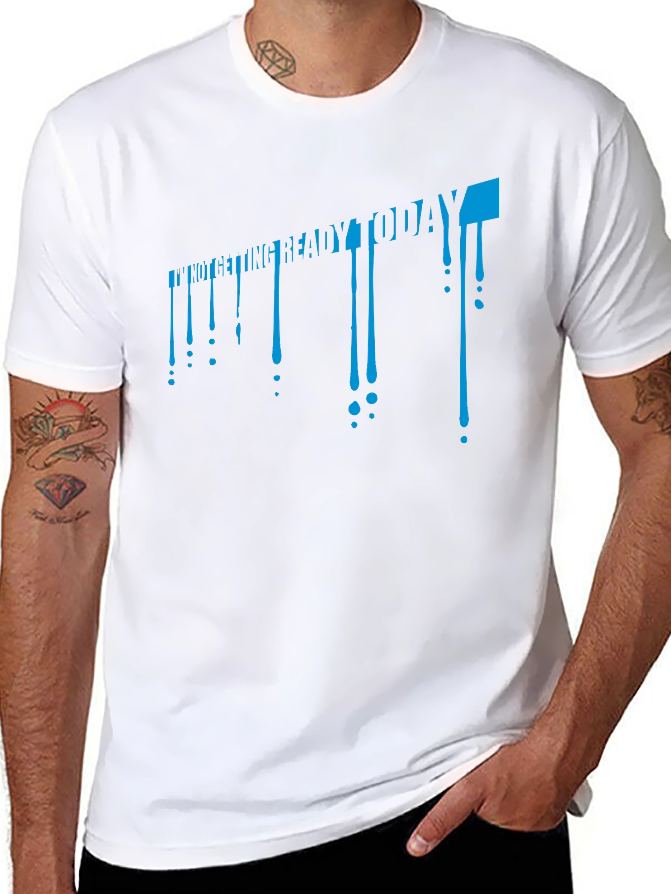 Camiseta Negra con Diseño Hoy No Me Preparo