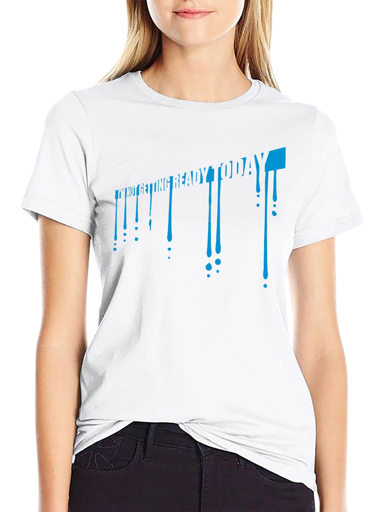 Camiseta Negra con Diseño Hoy No Me Preparo