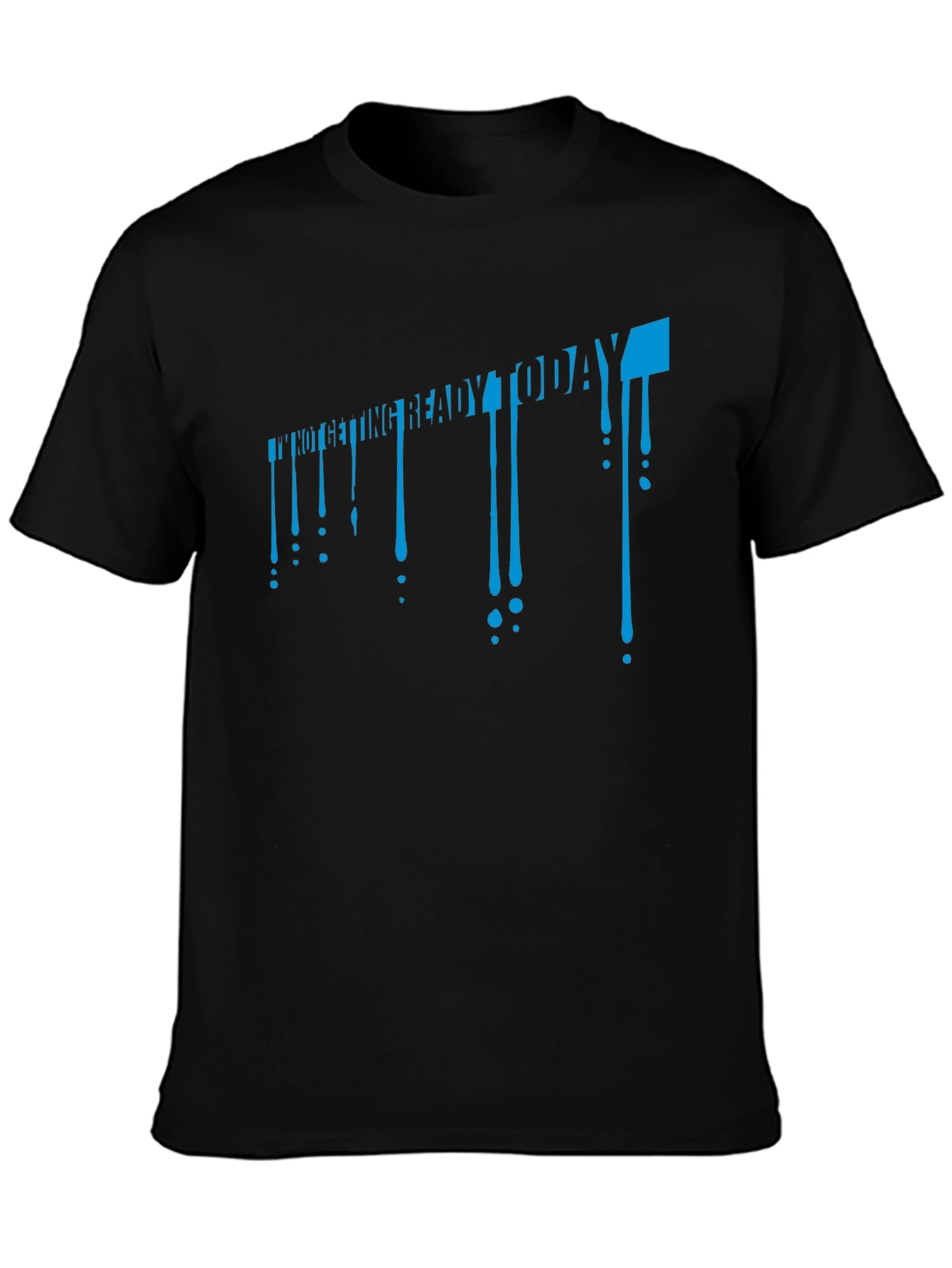 Camiseta Negra con Diseño Hoy No Me Preparo