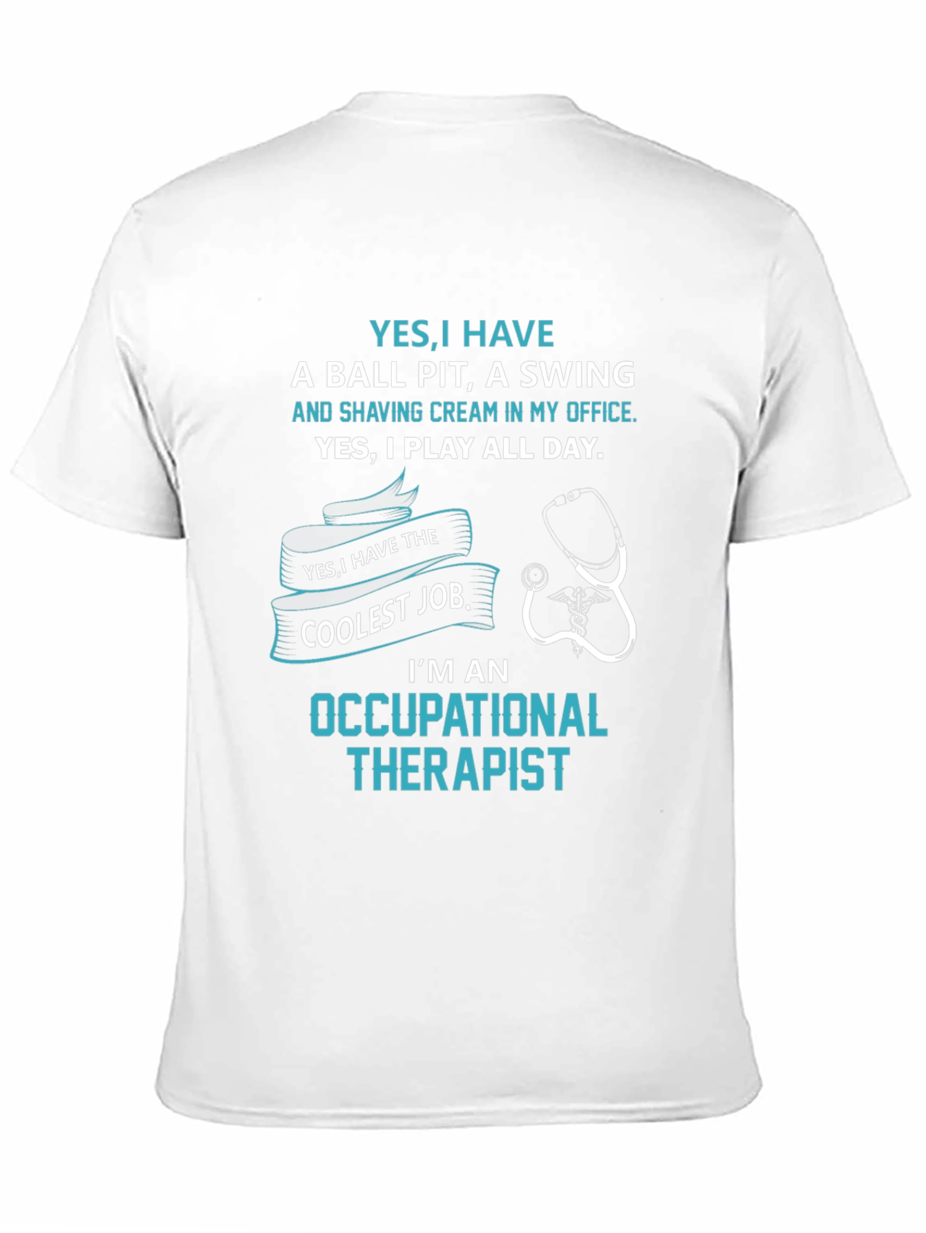 Camiseta Negra de Terapeuta Ocupacional Divertida