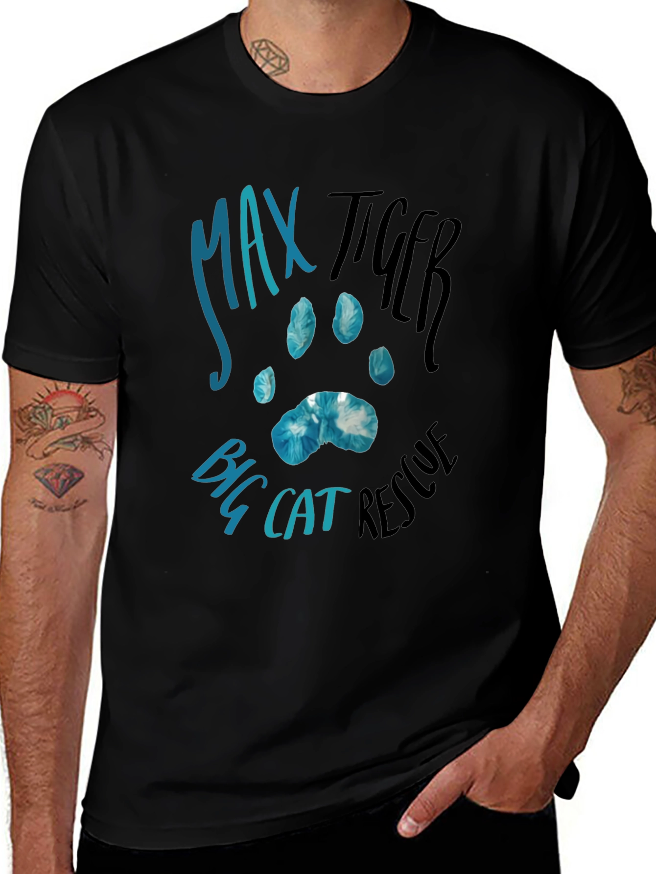 Camiseta Negra Max Tiger Big Cat Rescue