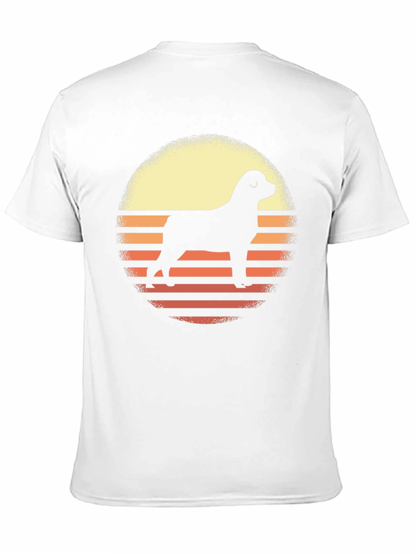 Camiseta Hombre Diseño Retro Perro Silueta
