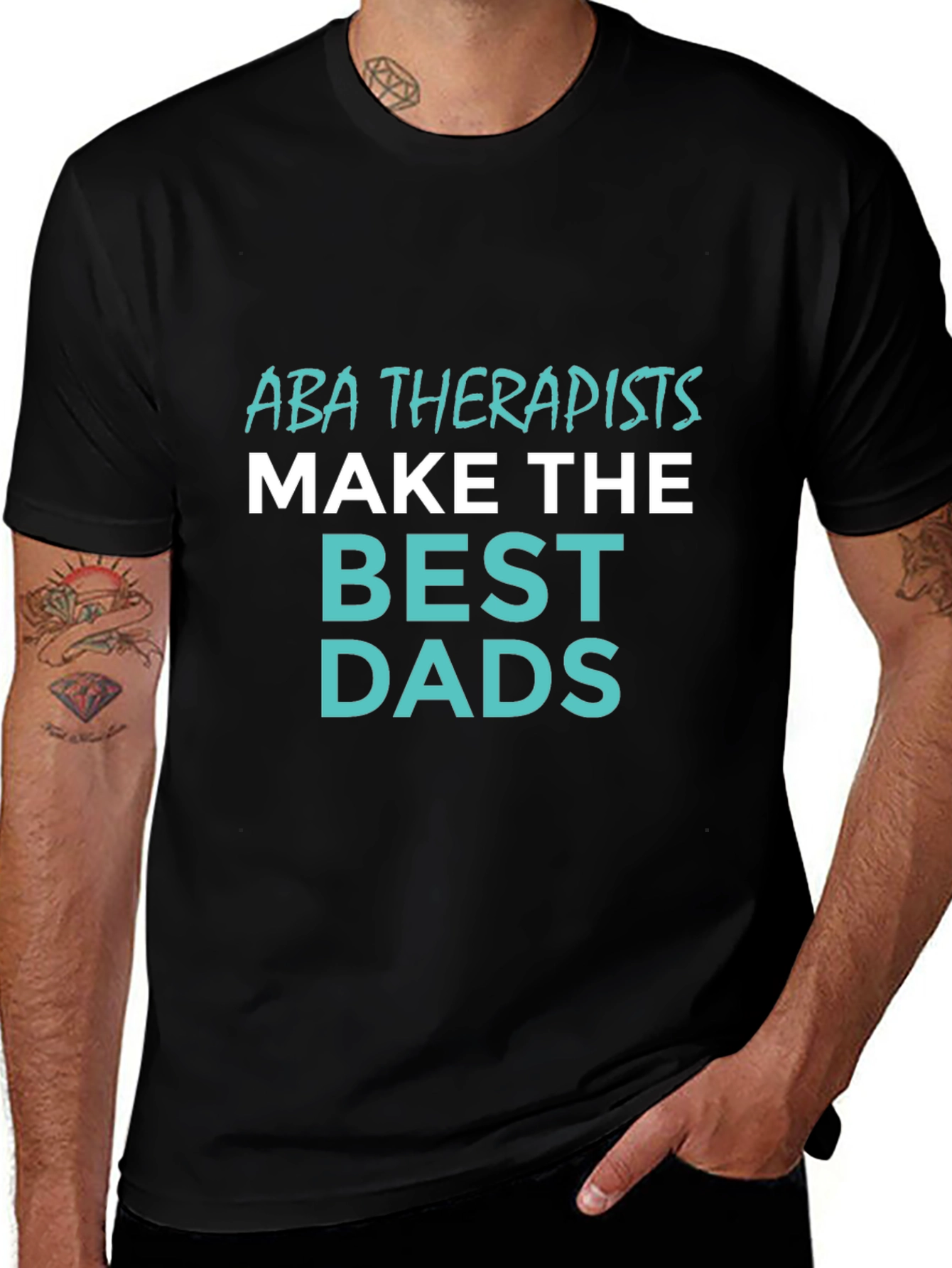 Camiseta Negra ABA Therapists Best Dads