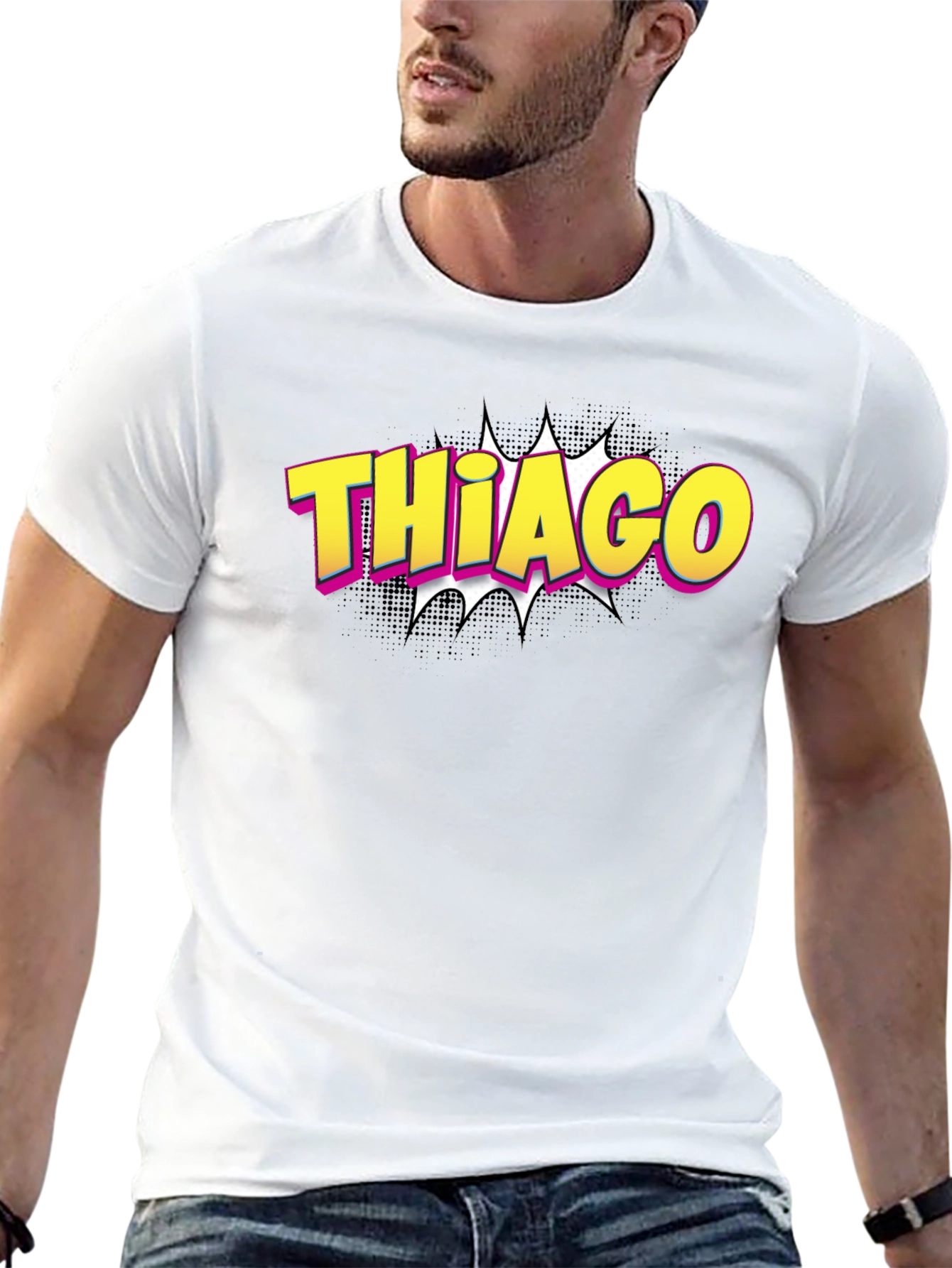 Camiseta Negra Thiago Estilo Cómic