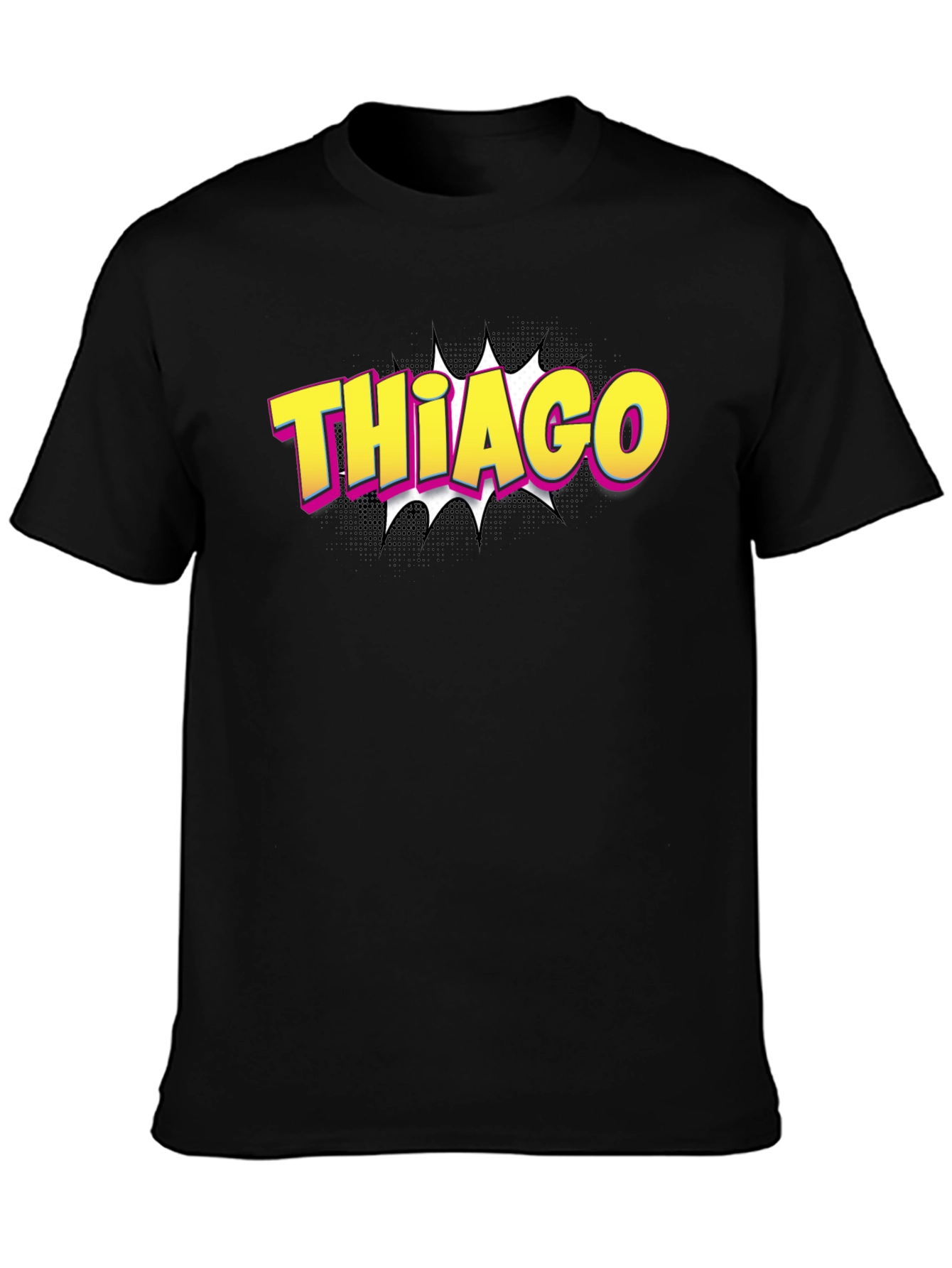 Camiseta Negra Thiago Estilo Cómic