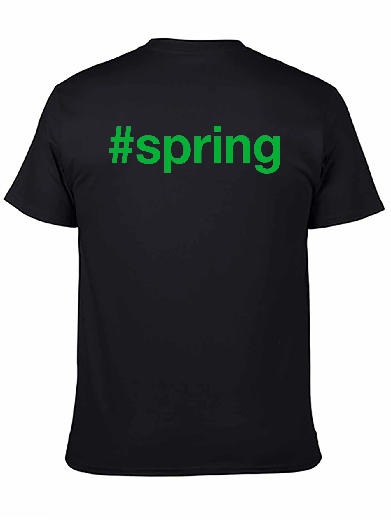 Camiseta Negra #spring Moda Casual Hombre