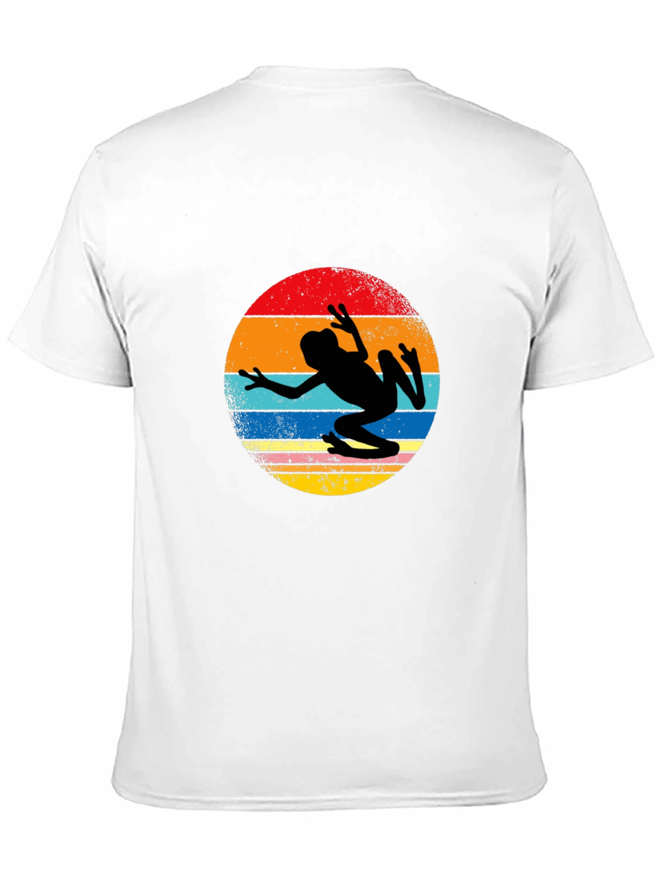 Camiseta Negra con Diseño Retro de Rana