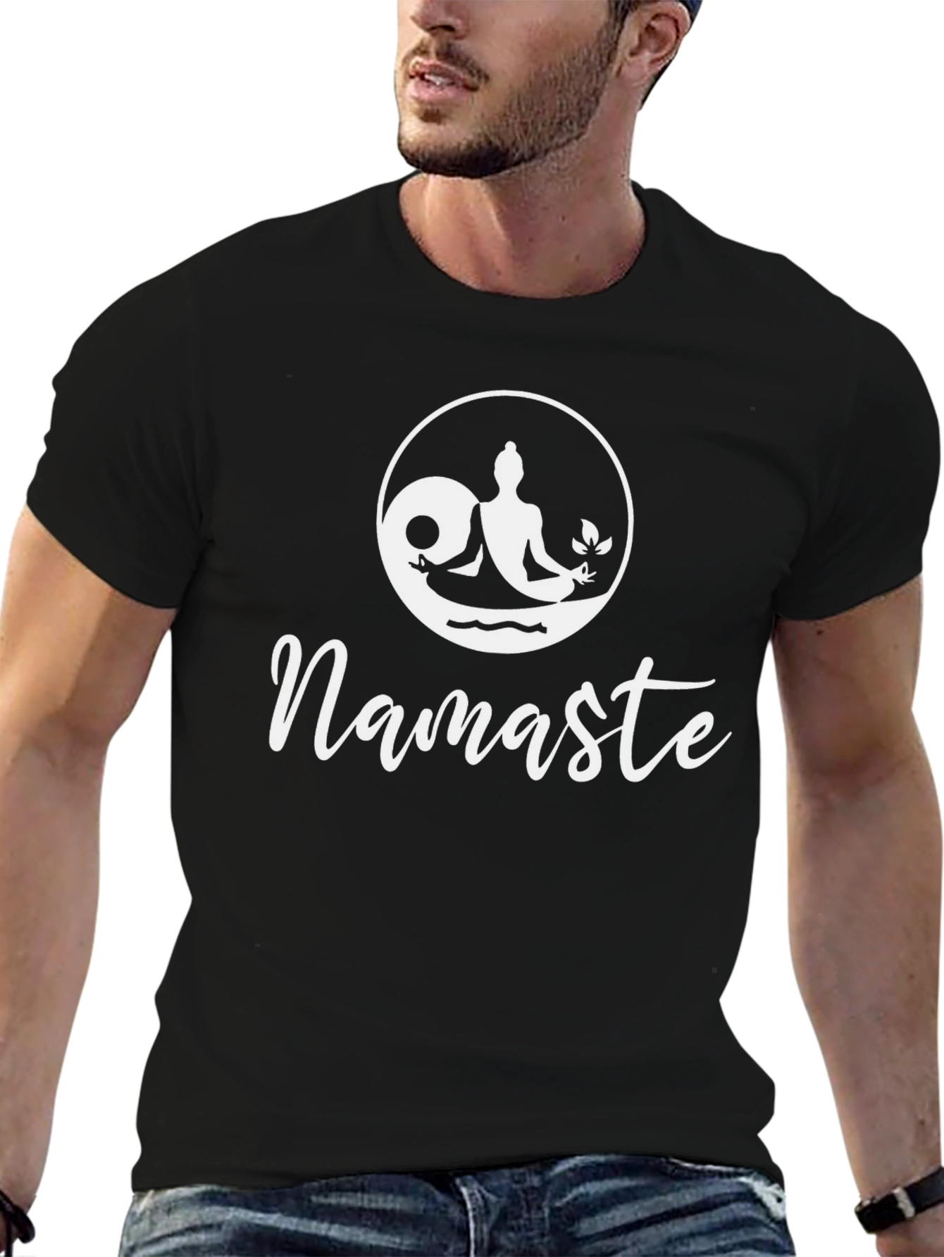 Camiseta Negra Yoga Namaste