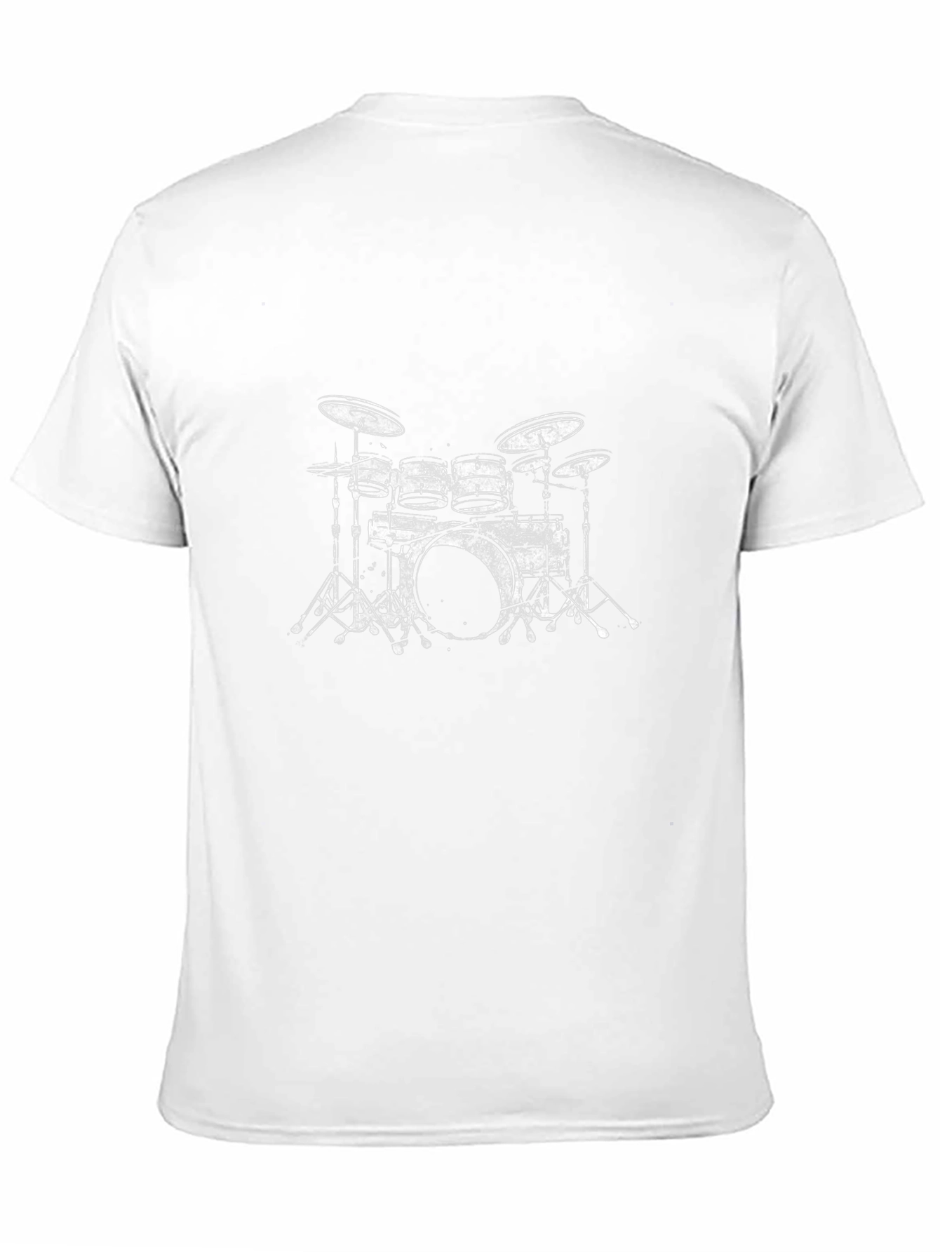 Camiseta Negra con Diseño de Batería para Hombre