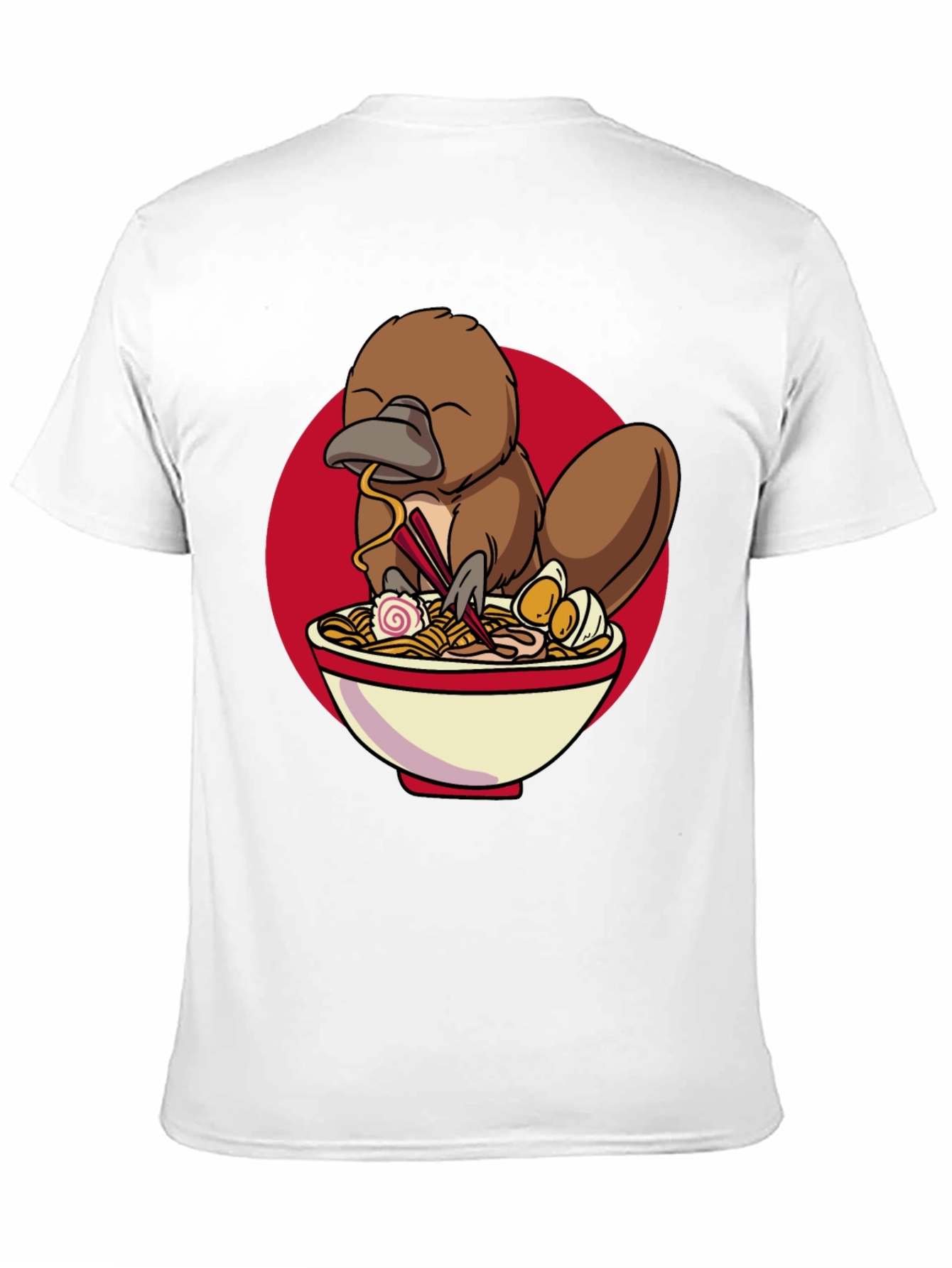 Camiseta Negra con Diseño de Ornitorrinco Ramen