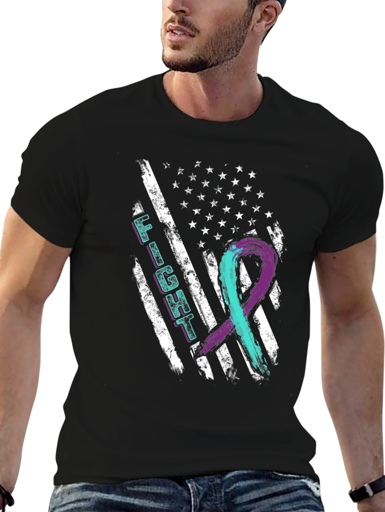 Camiseta Lucha Cinta Conciencia Salud Mental EE. UU.