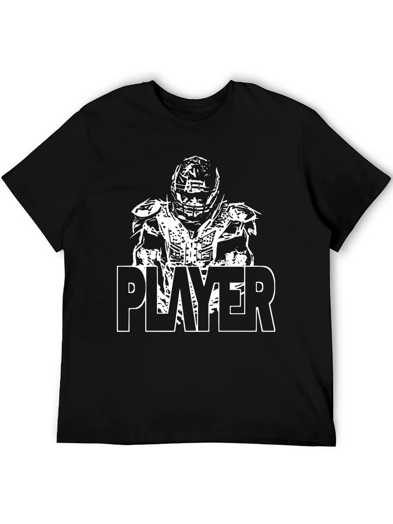 Camiseta Negra Hombre Diseño Jugador Deportivo