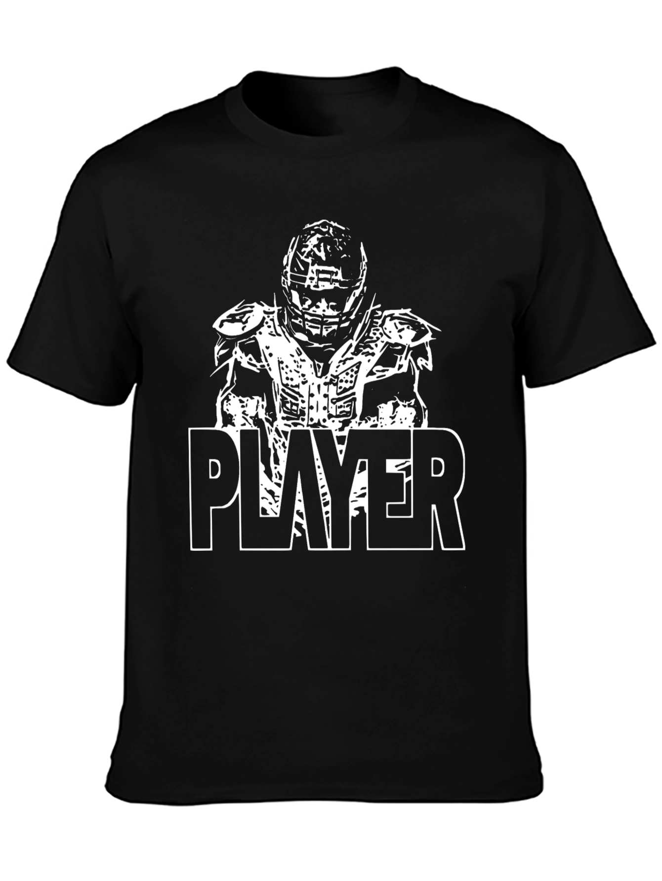 Camiseta Negra Hombre Diseño Jugador Deportivo