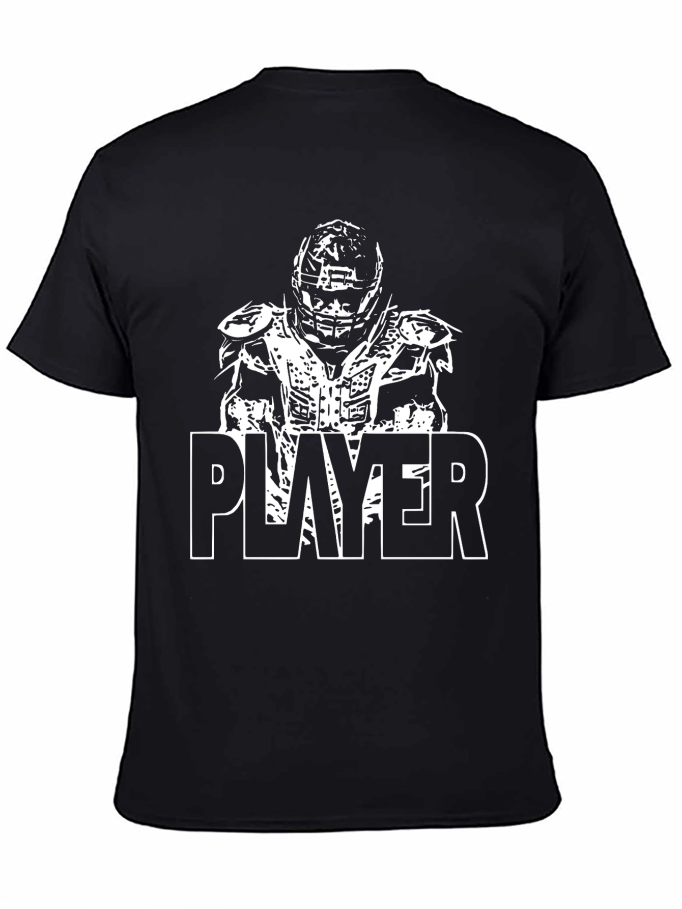 Camiseta Negra Hombre Diseño Jugador Deportivo