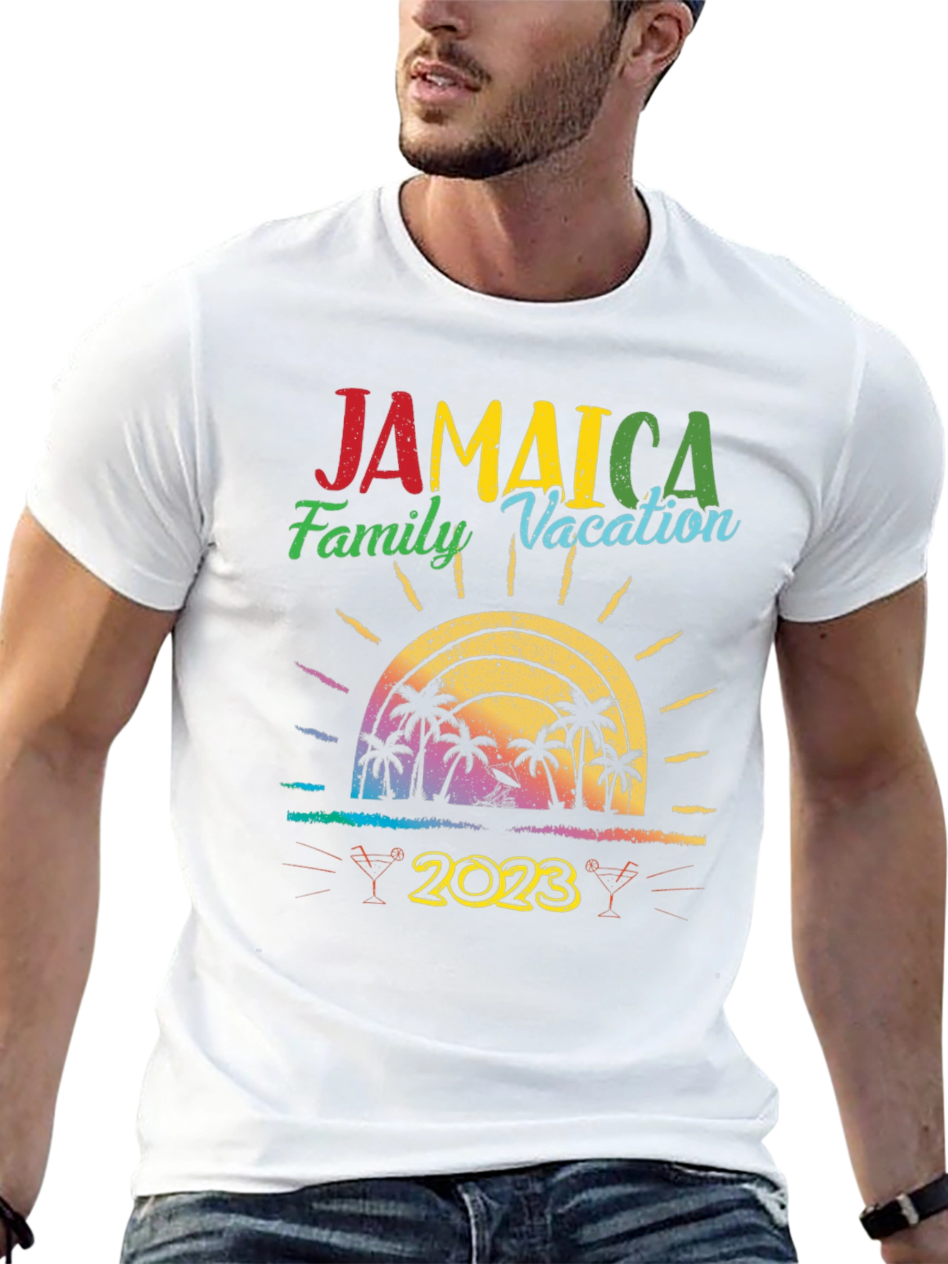 Camiseta Vacaciones Familiares Jamaica 2023