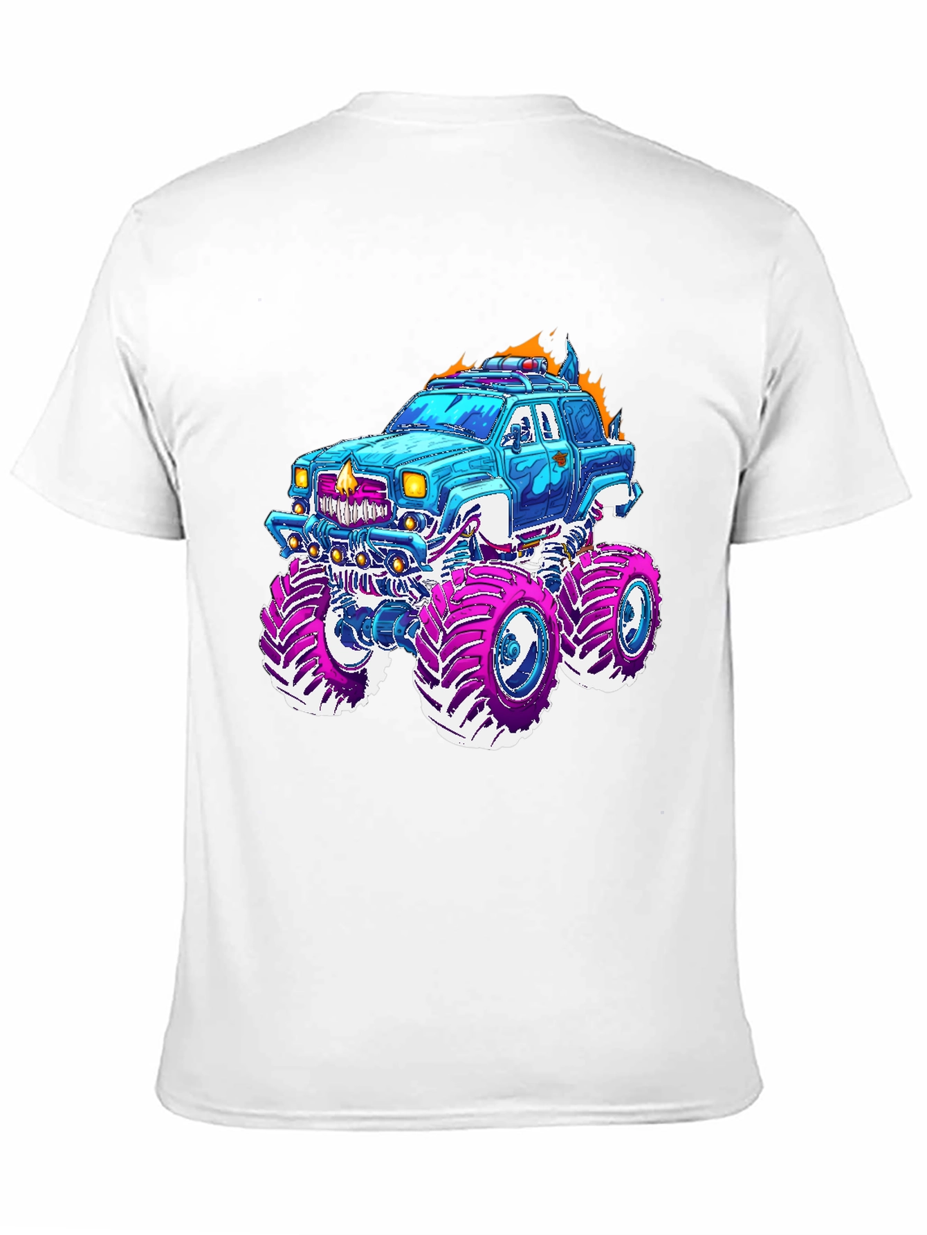 Camiseta Negra con Diseño de Camioneta Monstruo