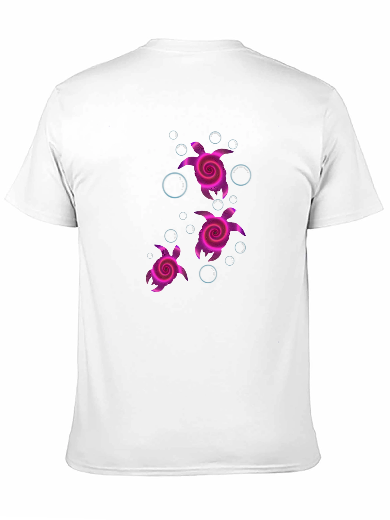 Camiseta Negra con Diseño de Tortugas Rosadas