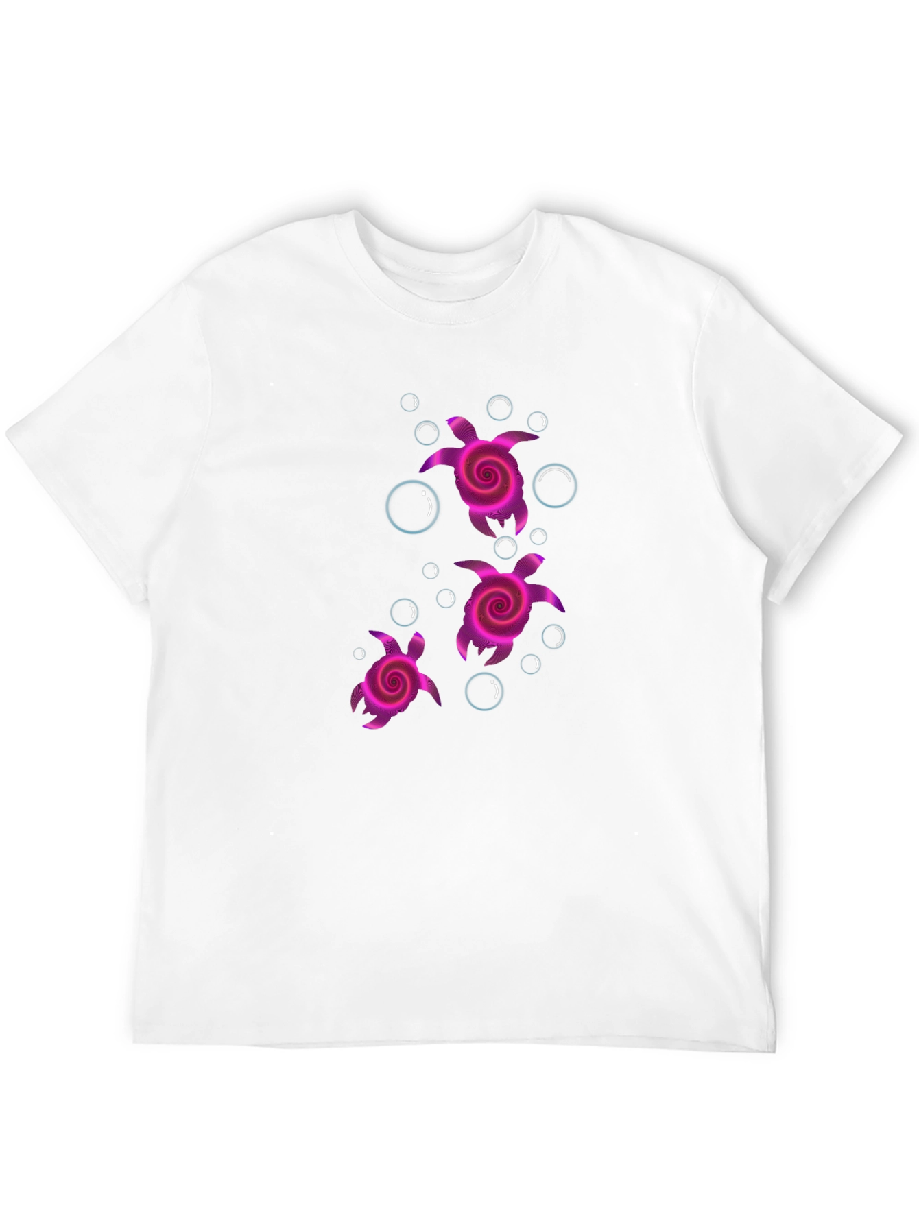 Camiseta Negra con Diseño de Tortugas Rosadas
