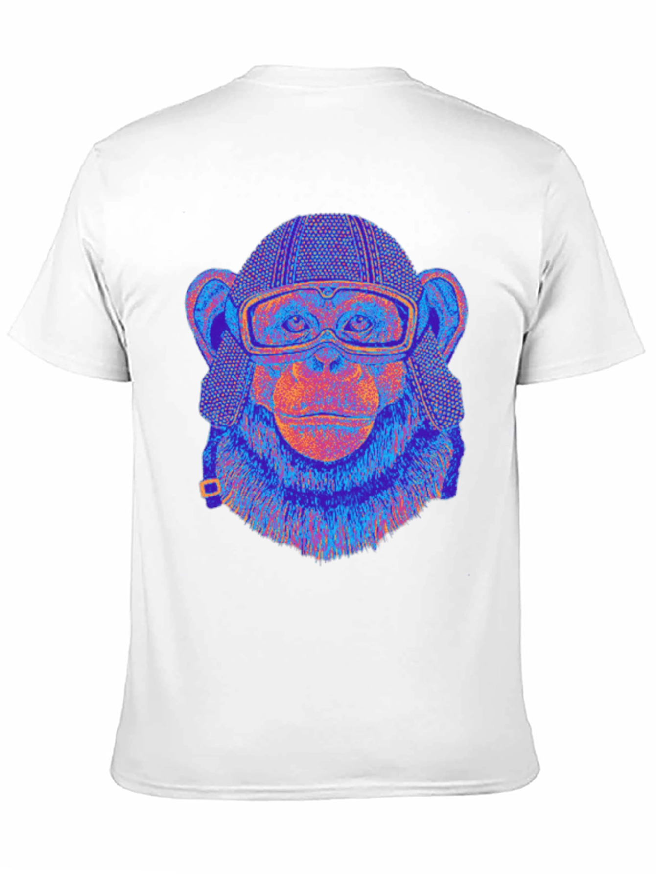 Camiseta Negra con Mono Aviador Psicodélico