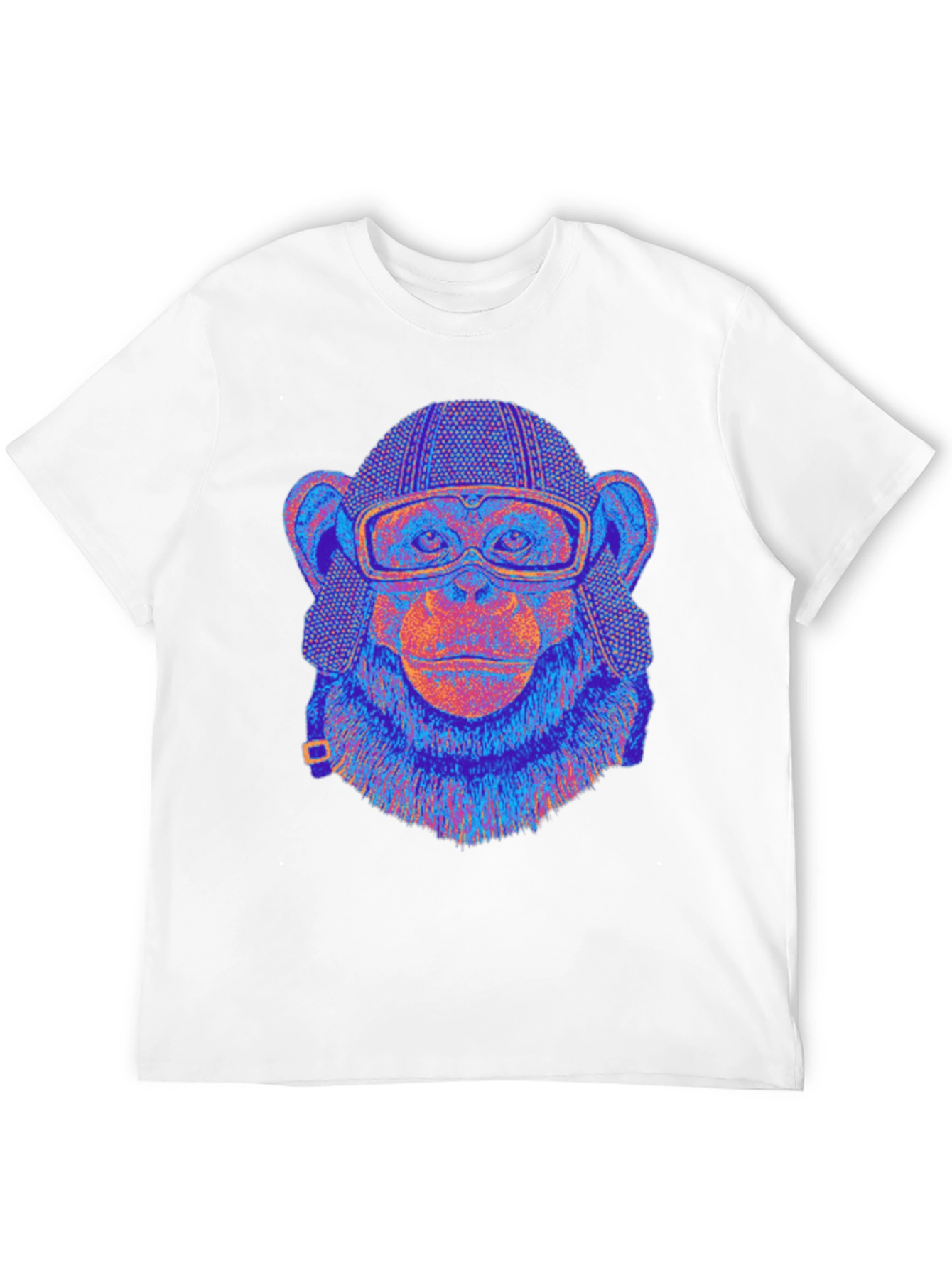 Camiseta Negra con Mono Aviador Psicodélico