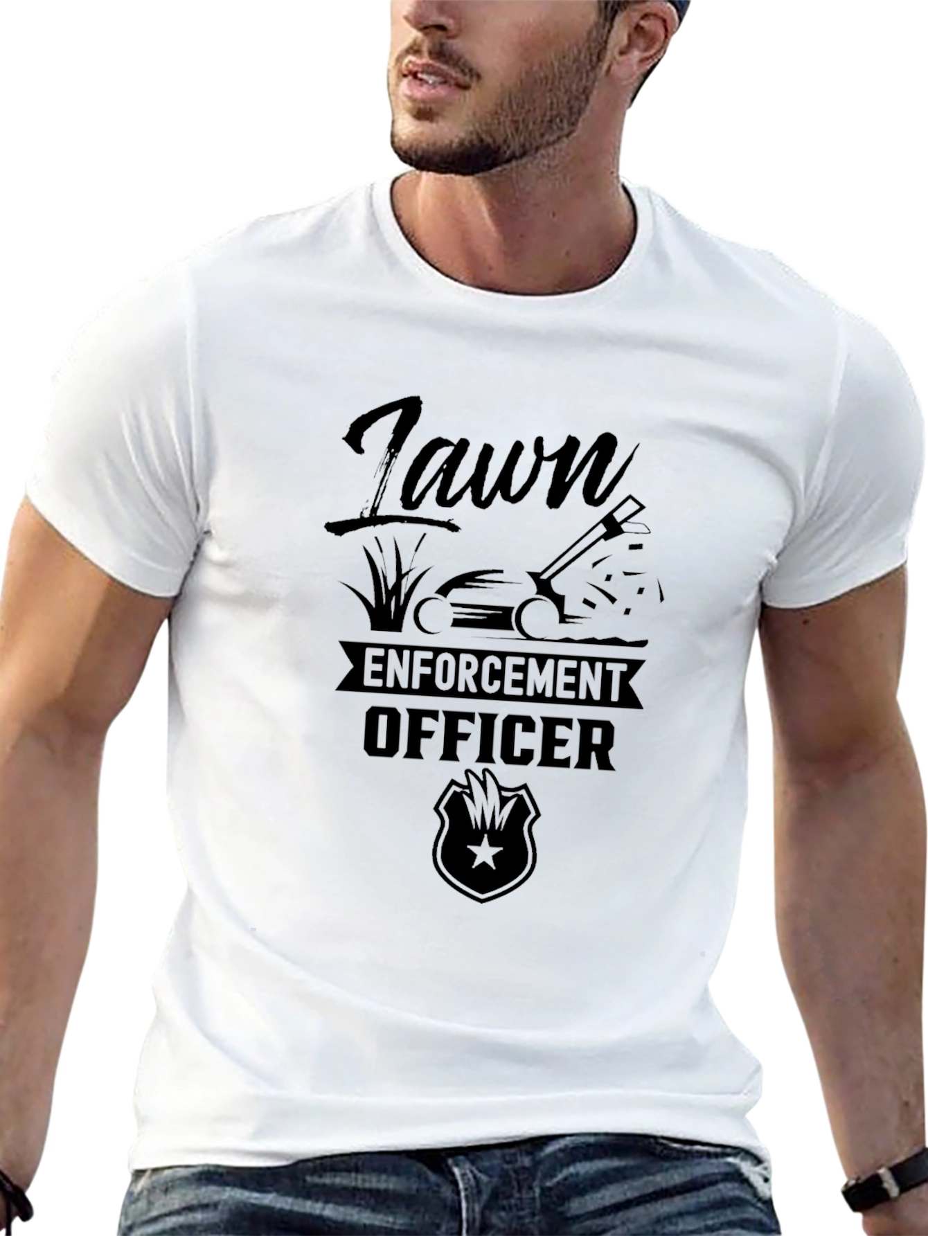 Camiseta Negra Lawn Enforcement Officer