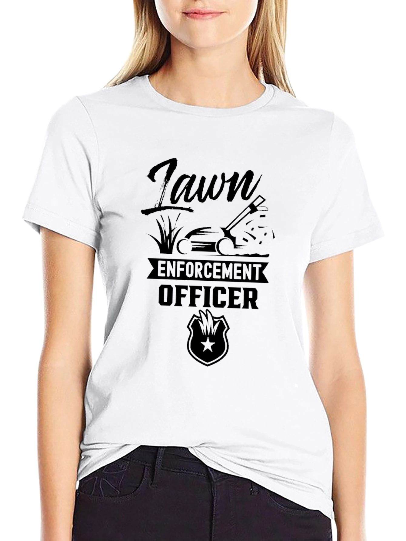Camiseta Negra Lawn Enforcement Officer