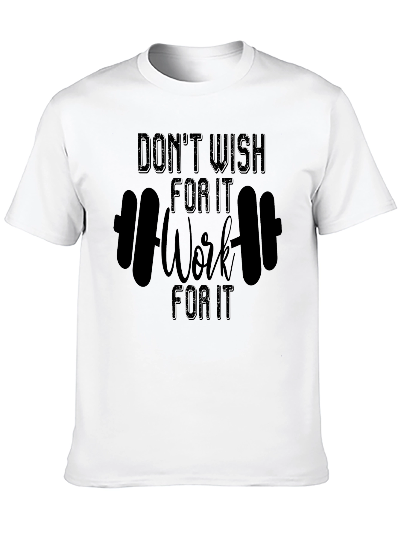 Camiseta Negra Motivacional Work For It