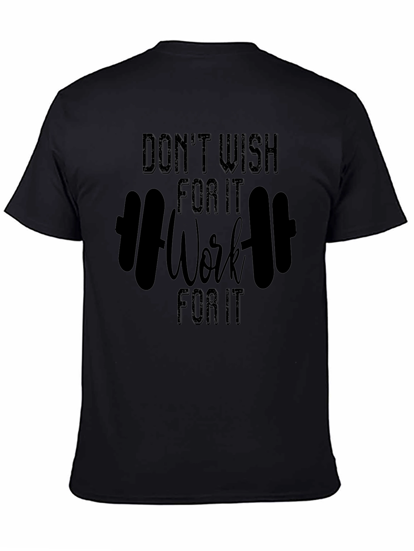 Camiseta Negra Motivacional Work For It