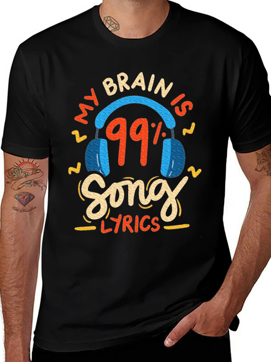 Camiseta Negra 99% Letras de Canciones