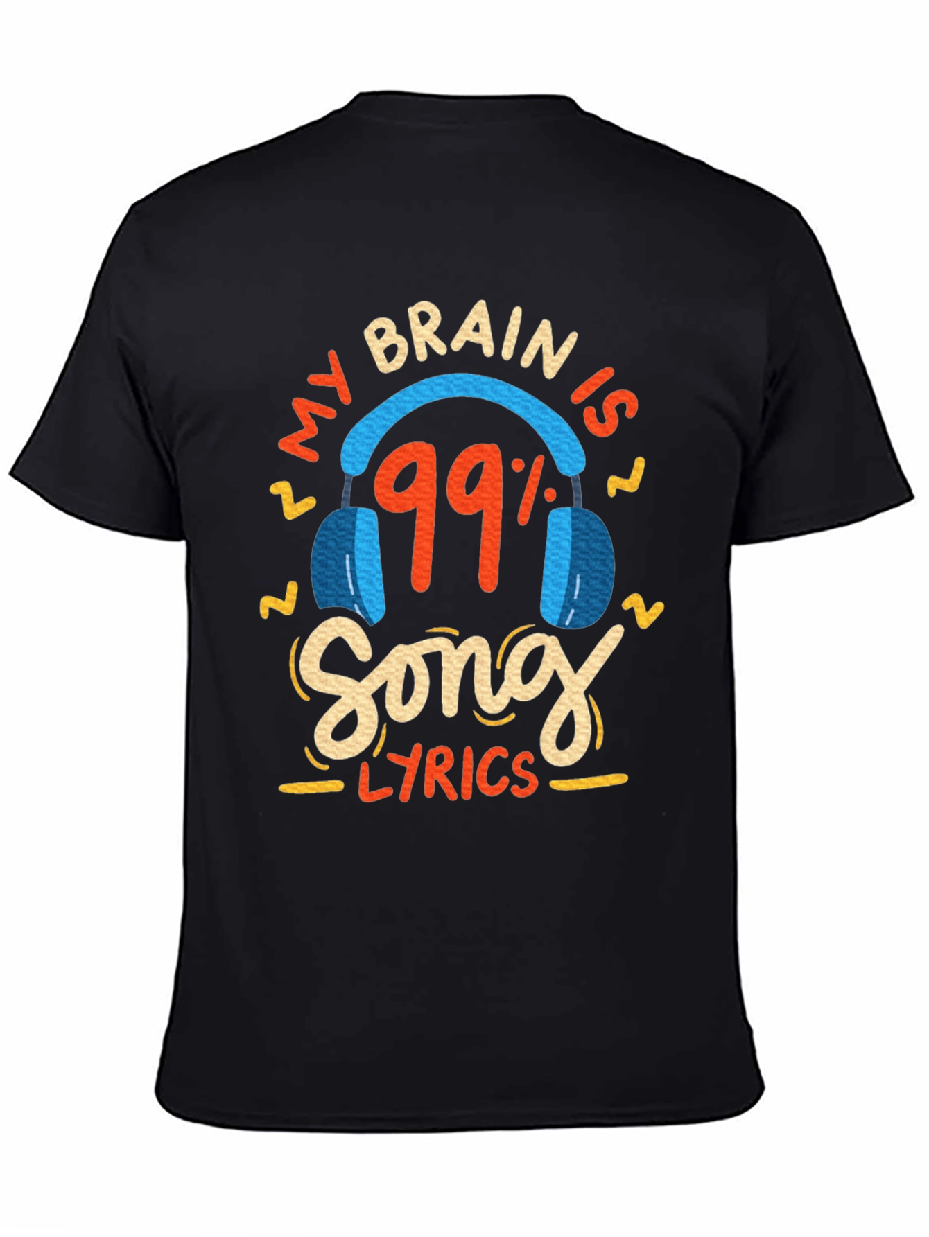 Camiseta Negra 99% Letras de Canciones
