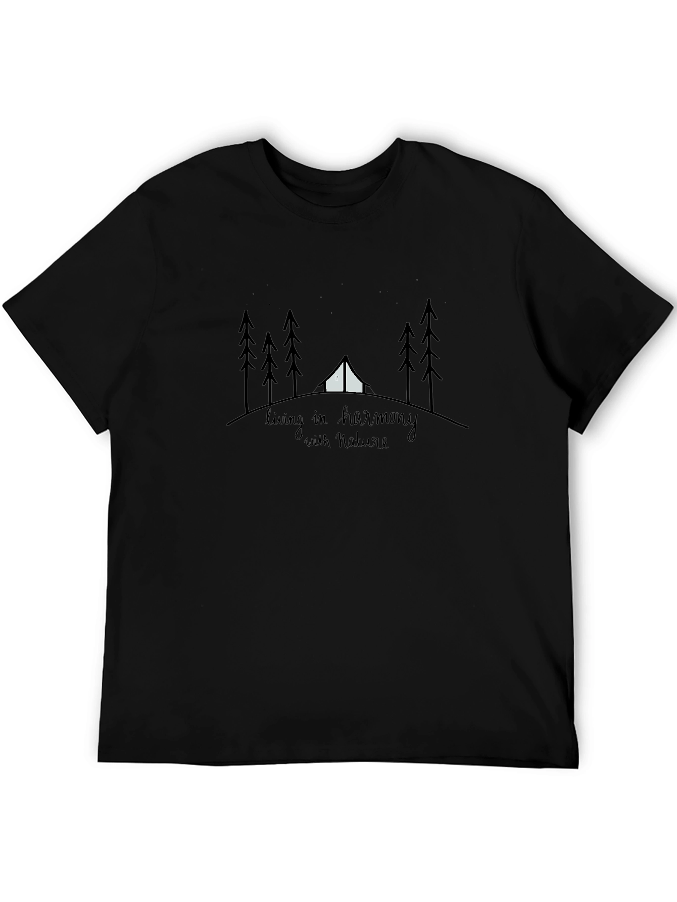 Camiseta Negra Armonía Natural