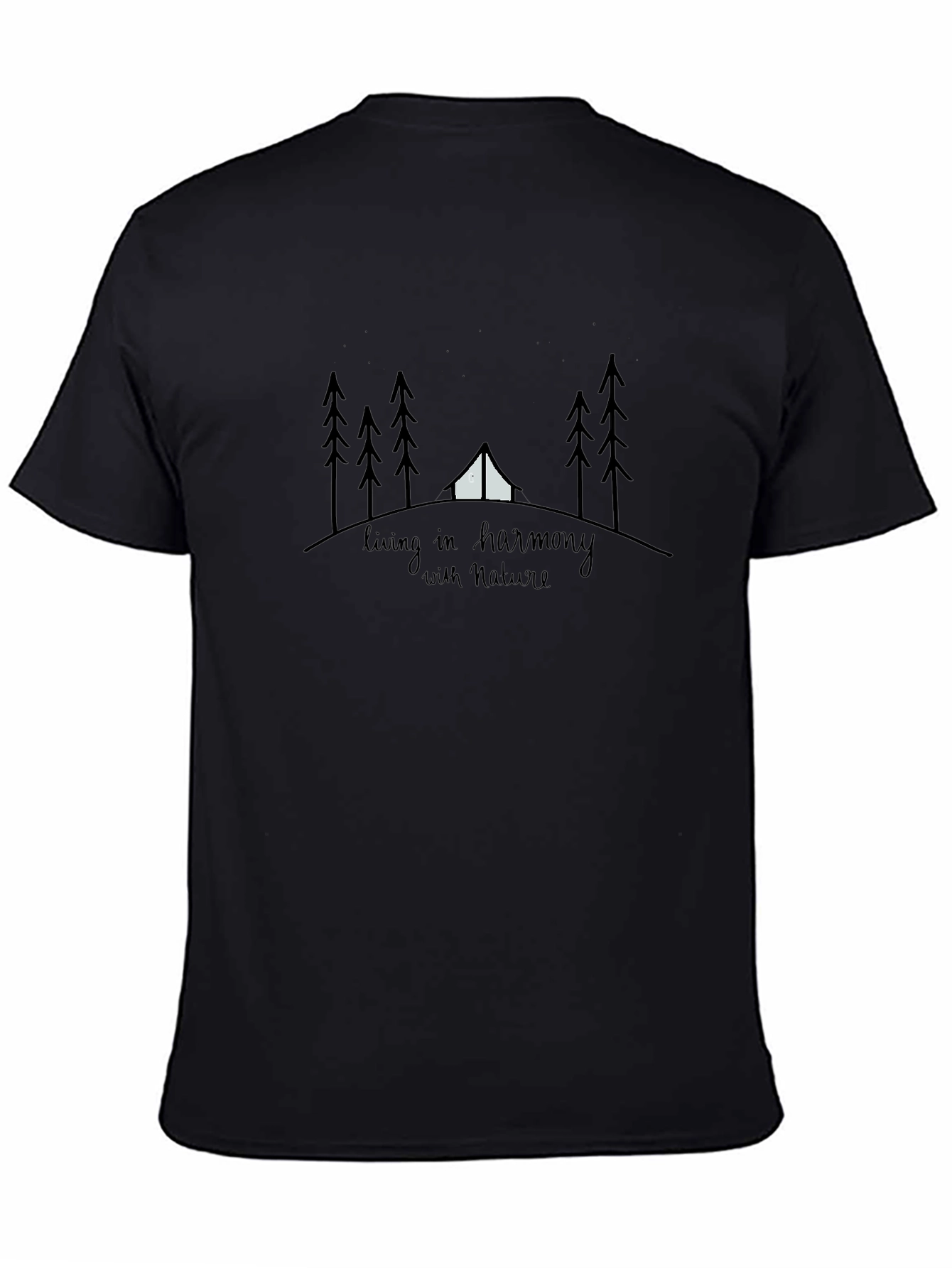 Camiseta Negra Armonía Natural