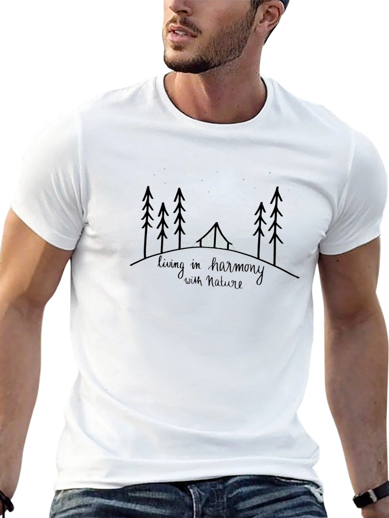Camiseta Negra Armonía Natural