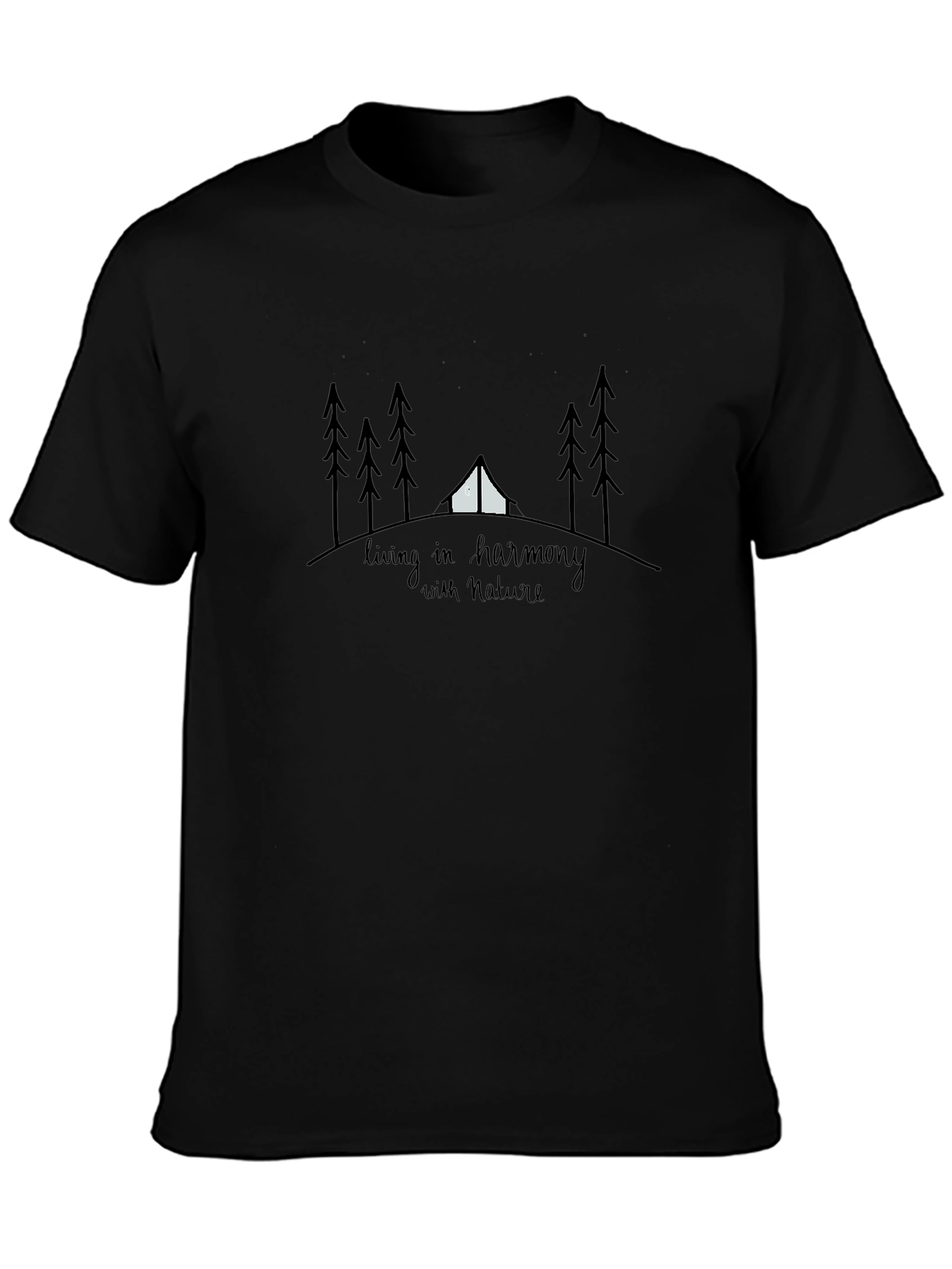 Camiseta Negra Armonía Natural